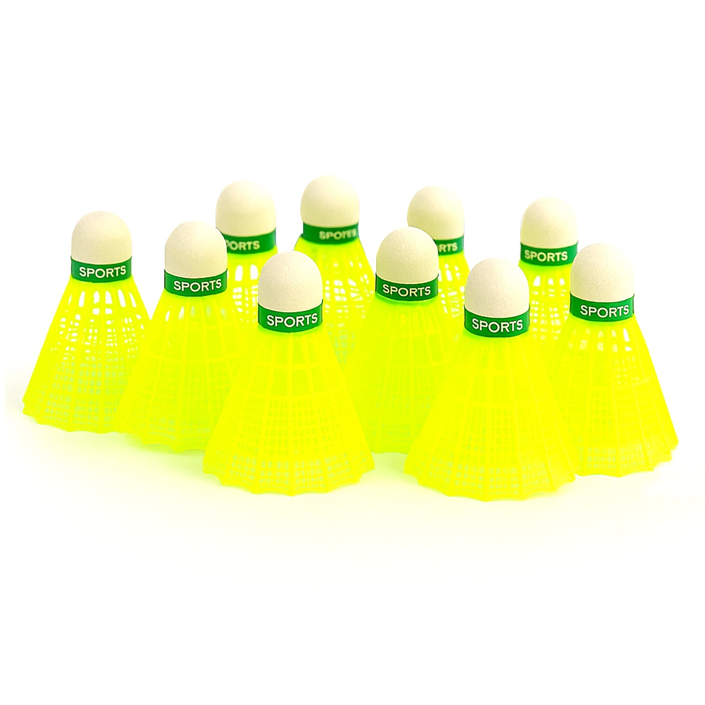 Durable Plastic Badminton Shuttlecocks Set - 10 Pcs Training Birdies with Cork Base - Great Price - Image 4