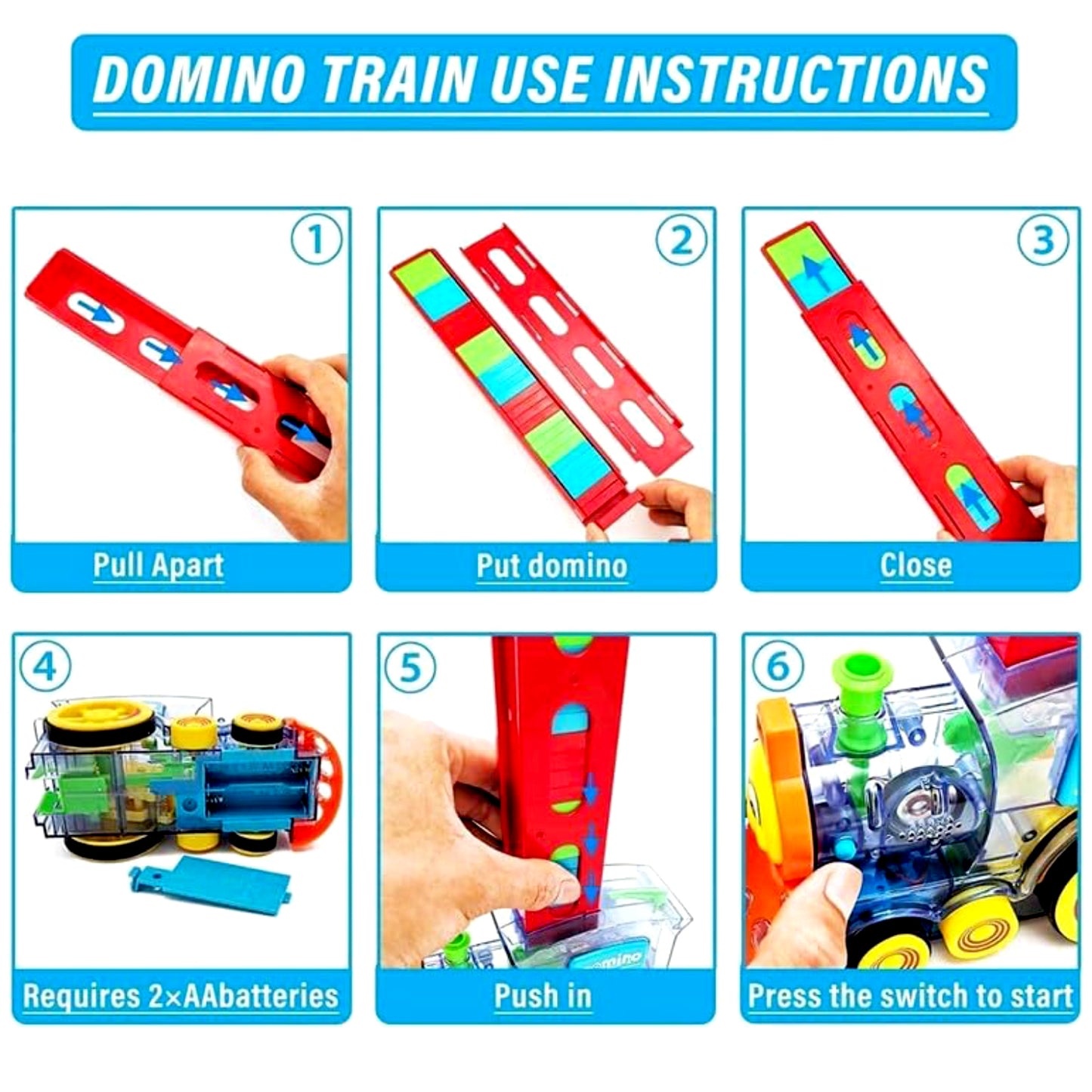 Play Game Transparent Funny Train Engine With Blocks Set 60 Blocks Toy With Music And Lights Automatic Blocks Toy Train Set For Kids ( Batteries Not Included) - Happy Price - Image 2