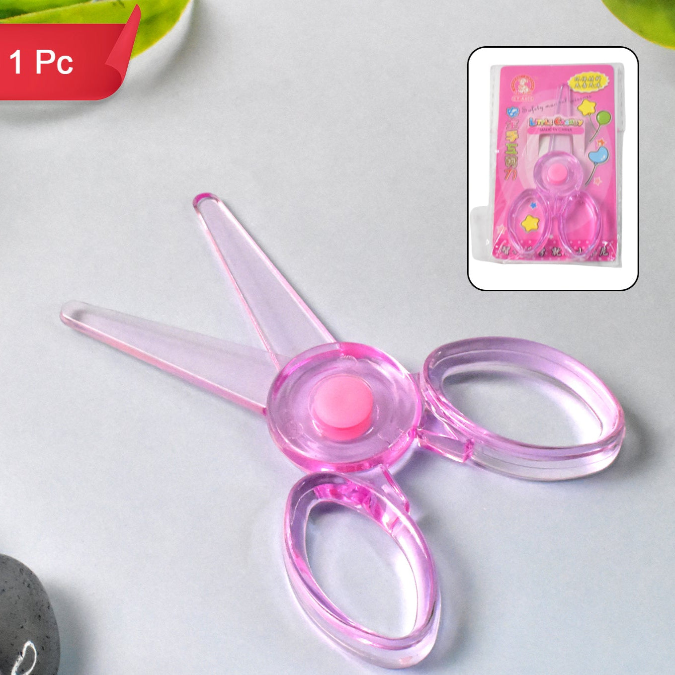 Plastic Child-safe Scissor (1 Pc Mix Color) - Happy Price - Image 1