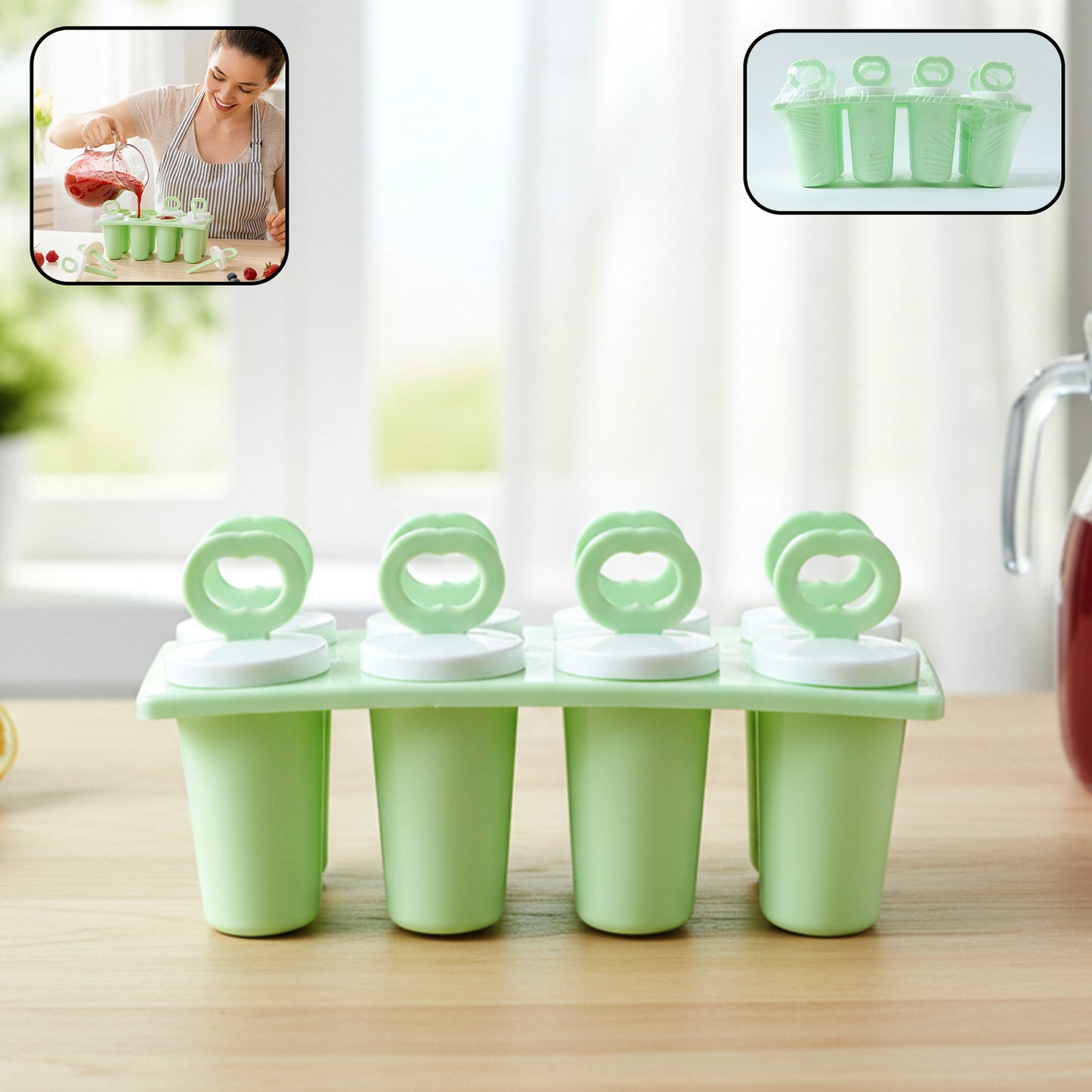 Set of 8 Plastic Popsicle Molds for Homemade Ice Lollies - Great Price - Image 2