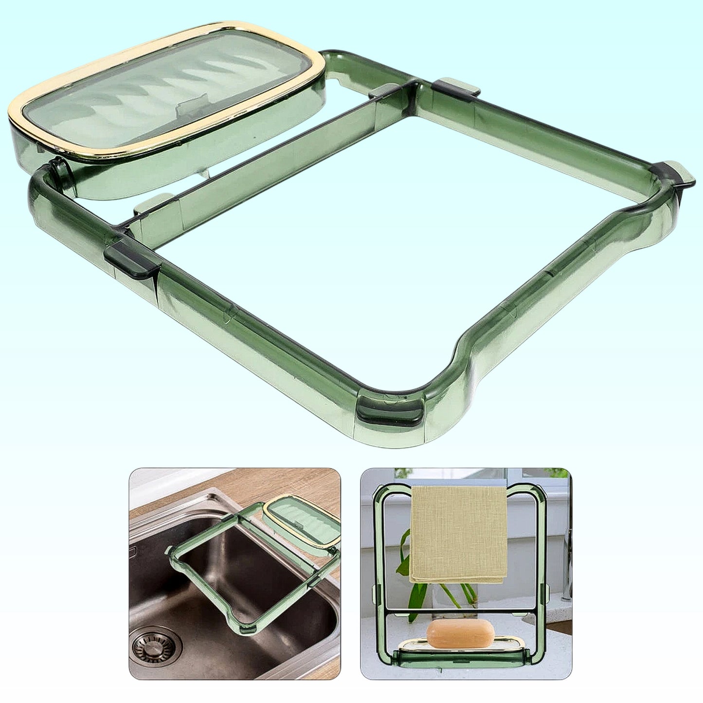 2-in-1 Self-adhesive Towel Hanger Soap Holder Stand (1 Pc) - Happy Price - Image 5