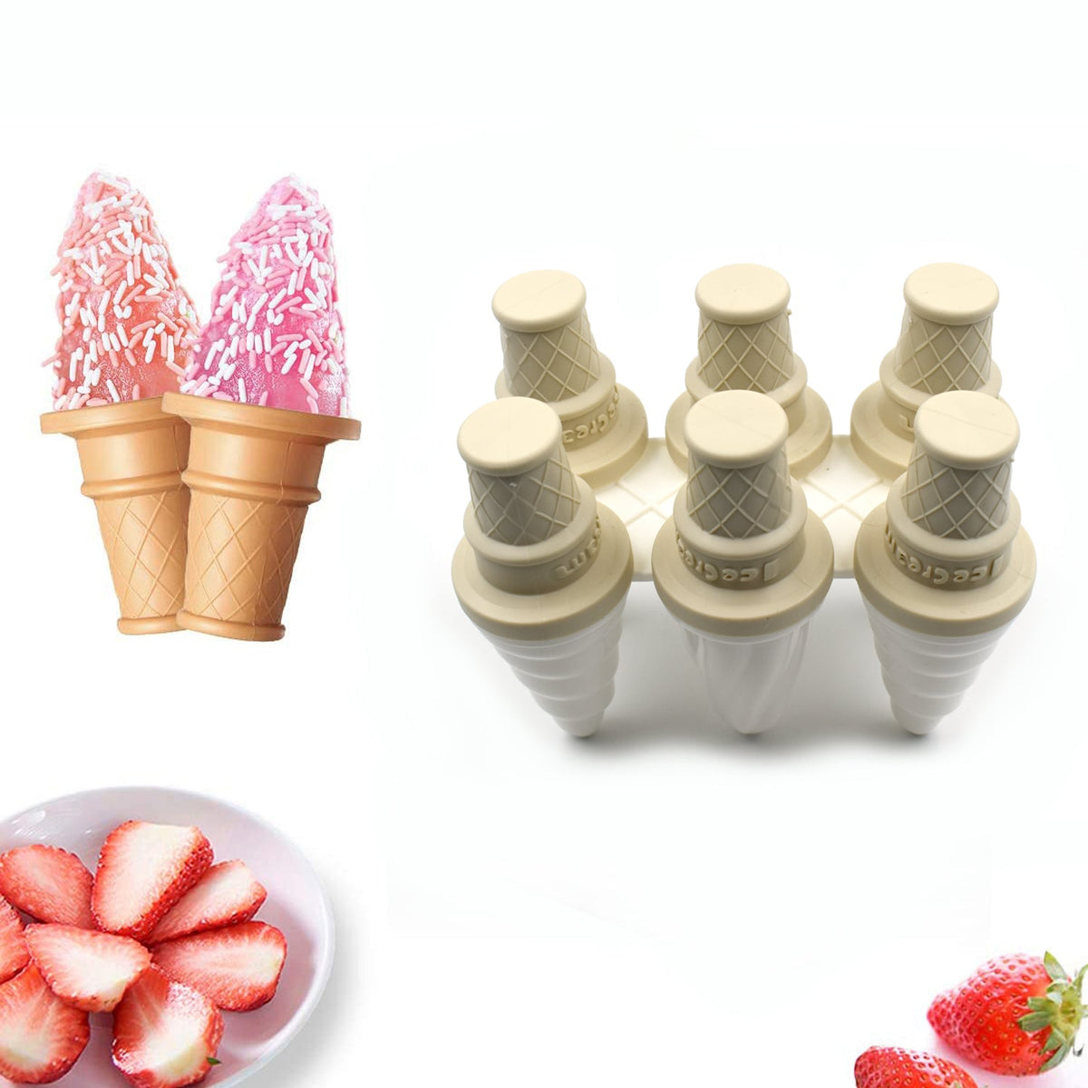 6 Pc Ice Cream Mold Used For Making Ice-creams In All Kinds Of Places Including Restaurants And Ice-cream Parlours Etc. - Happy Price - Image 4
