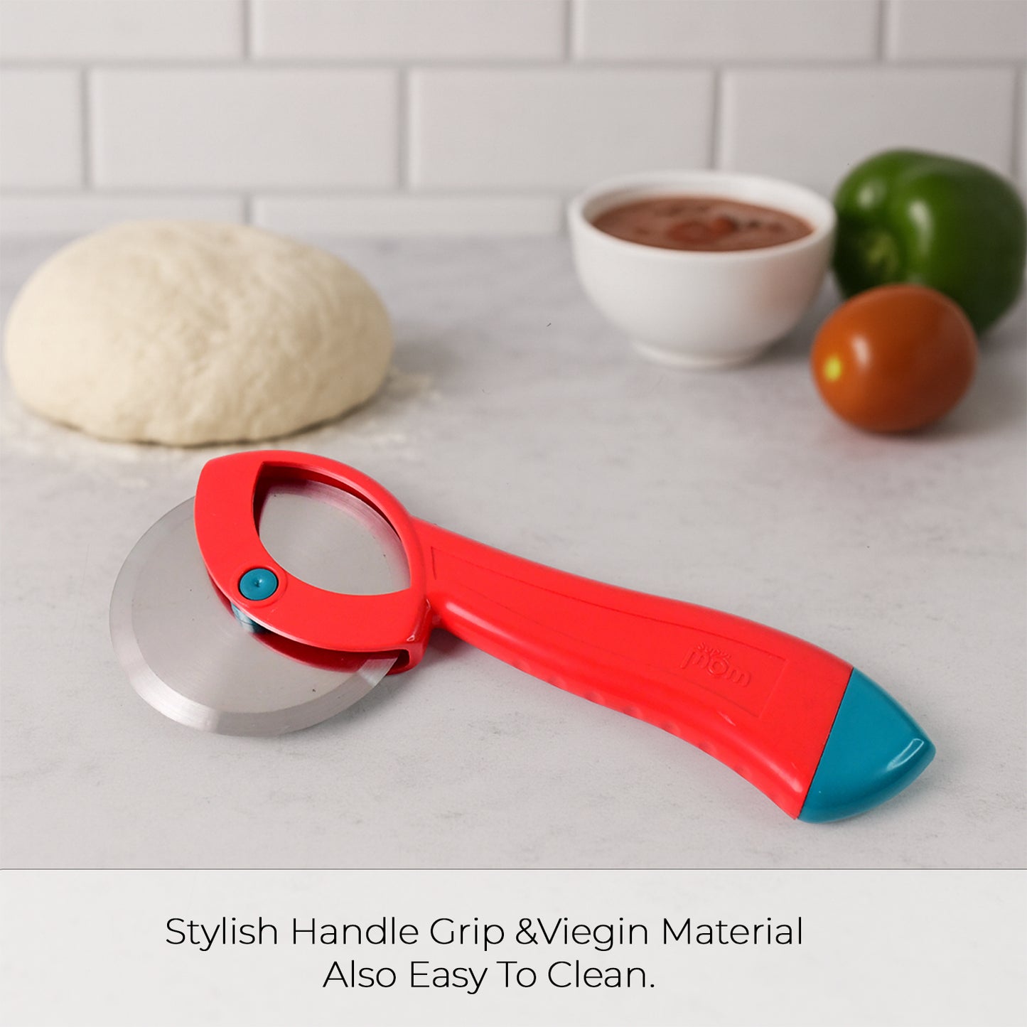 Premium Stainless Steel Pizza Cutter with Ergonomic Handle (1 Pc) - Happy Price - Image 4