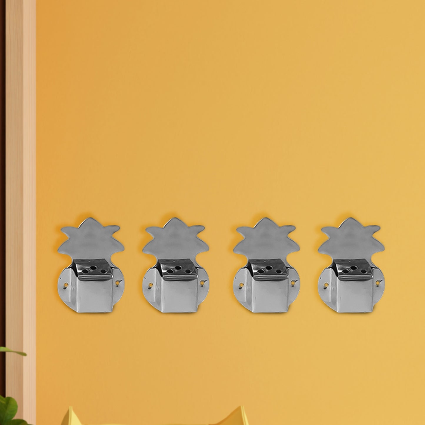 Stainless Steel Wall Mounted Hook Hanger Set (4 Pc) - Happy Price - Image 3