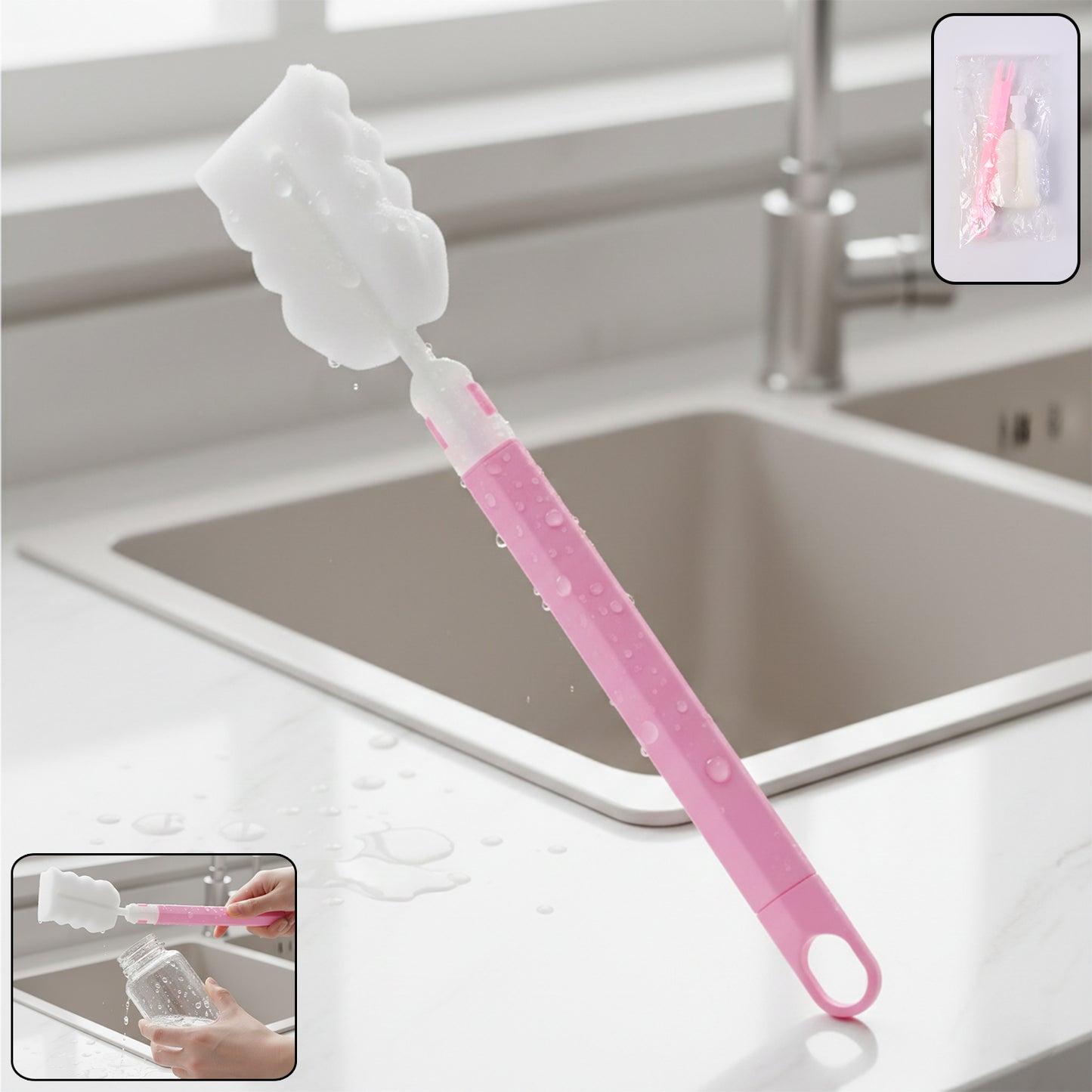 32cm Long Handle Silicone Bottle Brush for Deep Cleaning (1 Pc) - Happy Price - Image 2