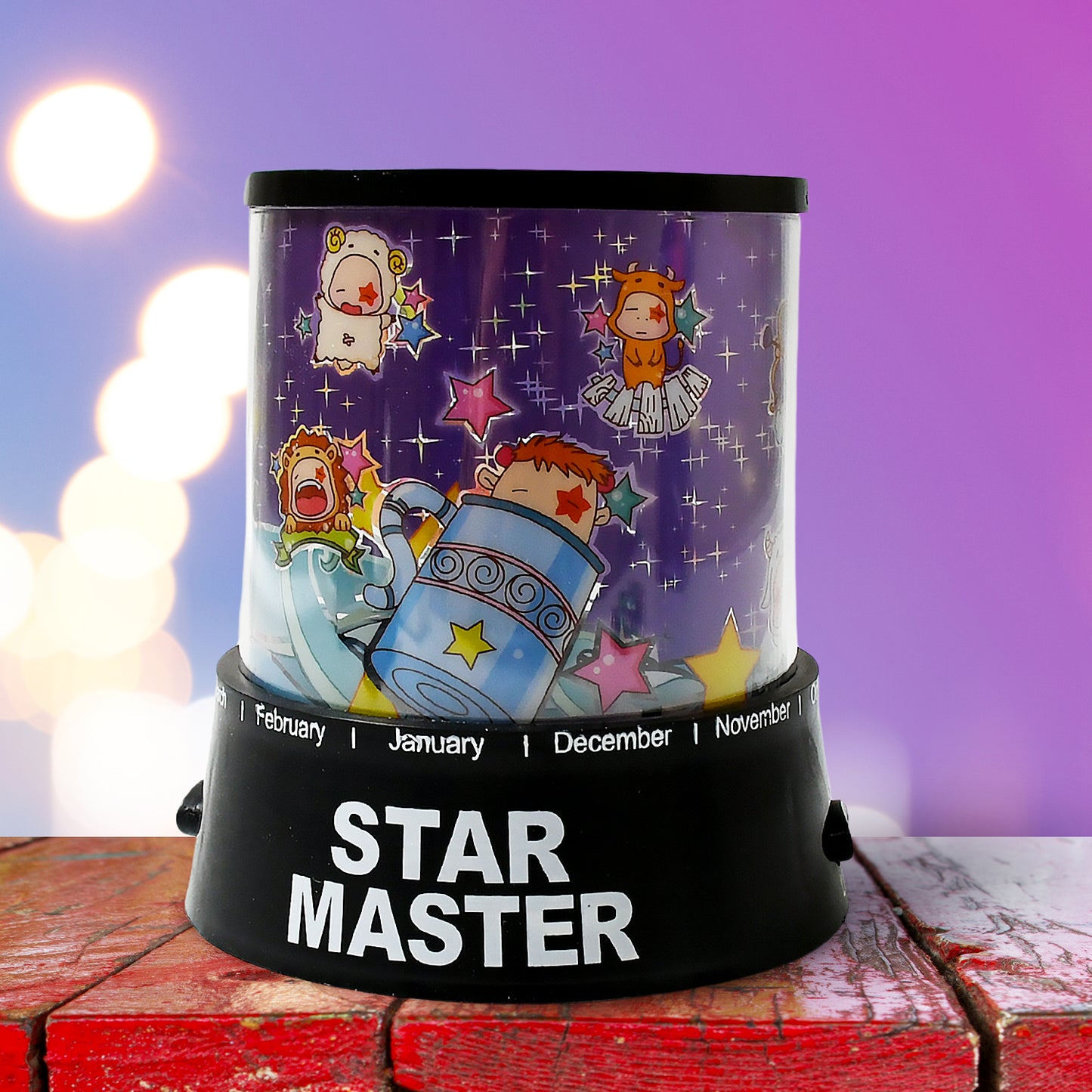 Led Projector Night Light Amazing Lamp 3 Battery Operated Lamps Rotation With The Music Function Master For Kids Bedroom Home Decoration Nightromantic Gift (Battery Not Included 1 Pc) - Happy Price - Image 2