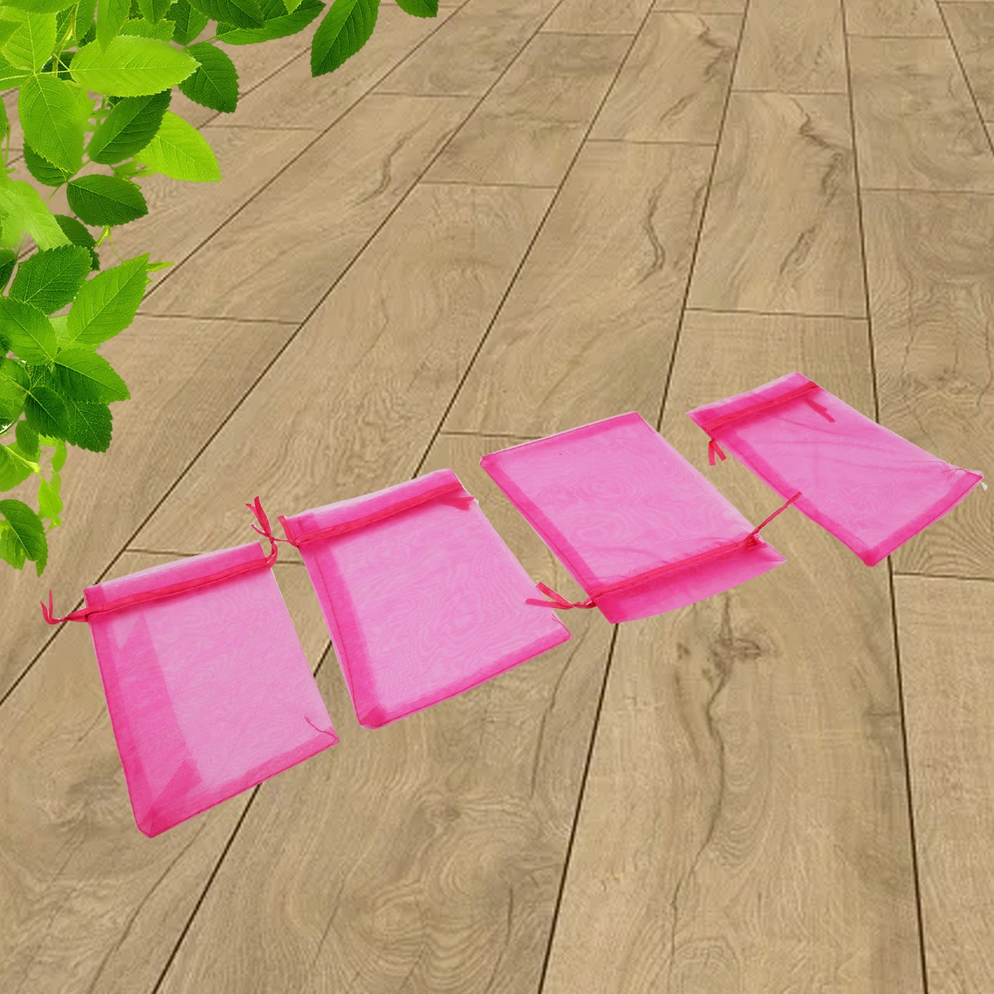 Organza Gift Bags Small Mesh Bags Drawstring Gift Bags Christmas Drawstring Organza Gift Bags Wedding Party Festival Gift Bags (50 Pcs Set) - Happy Price - Image 4