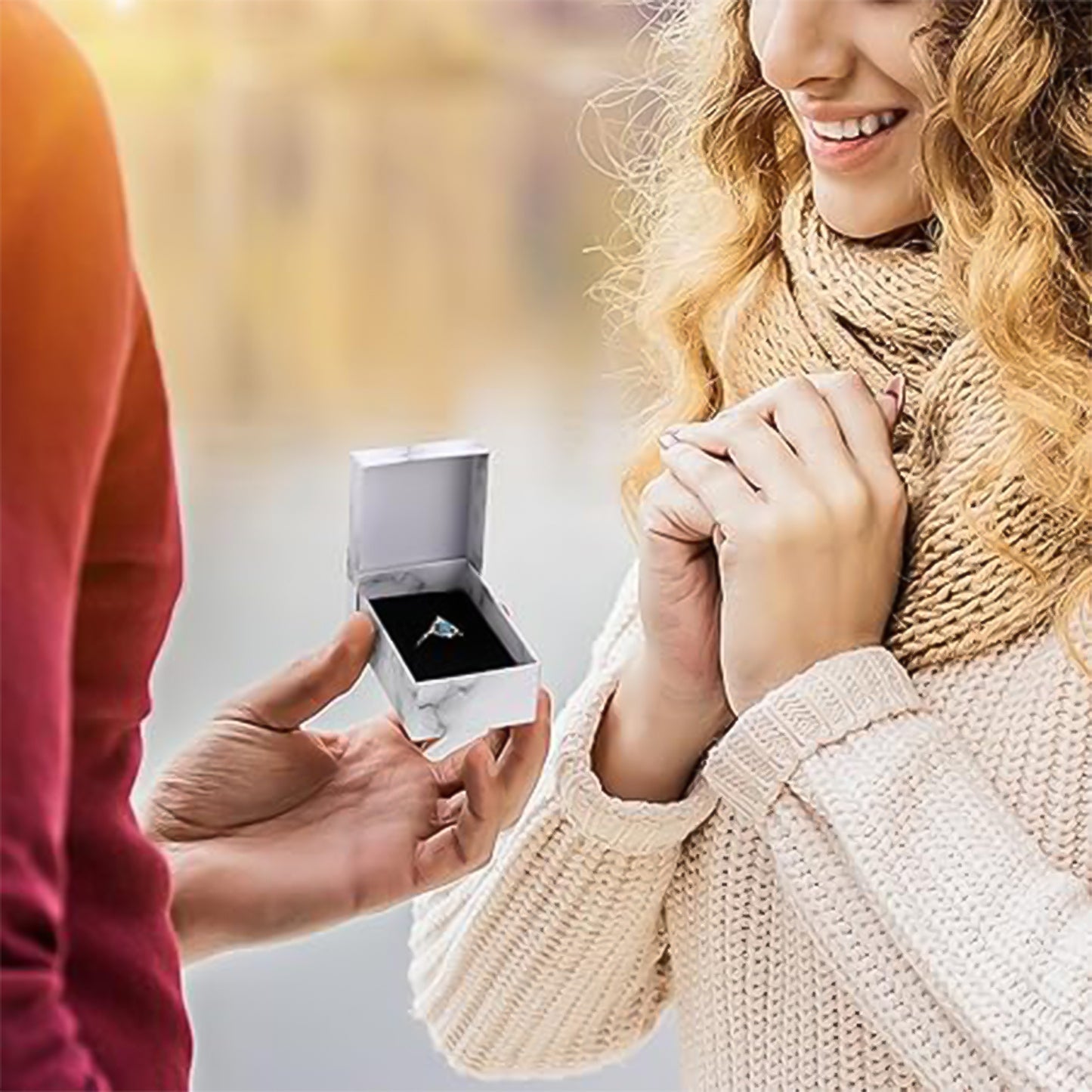 Marble Finish Small Gift Box for Jewelry - 8x5 cm, 1 Pc - Happy Price - Image 6