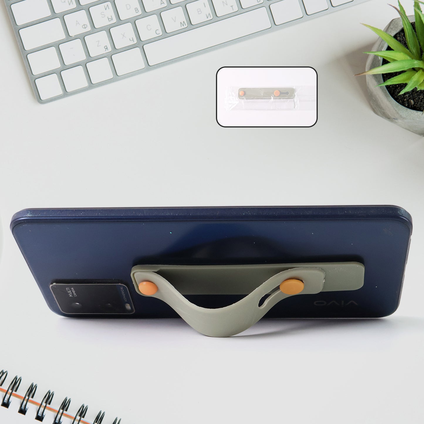 Olive Green Phone Loop Finger Holder Phone Grip Straps Silicone Phone Finger Strap (1 Pc) - Happy Price - Image 6