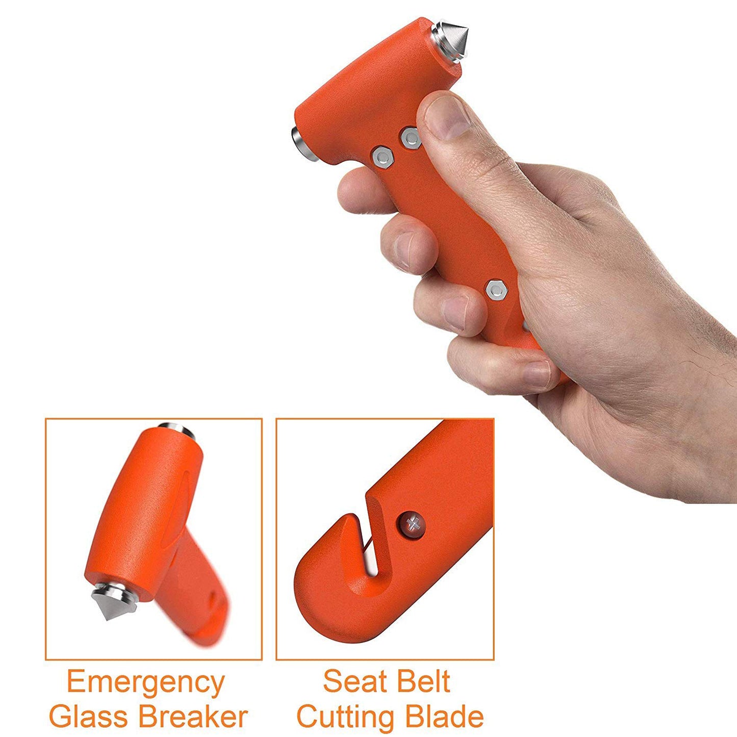 Car Safety Hammeremergency And Rescue Toolcar Window Breaker And Seatbelt Cuttersafety Hammer Emergency Rescue Toolcar Window Breaking Seat Belt Cutter (1 Pc) - Happy Price - Image 7