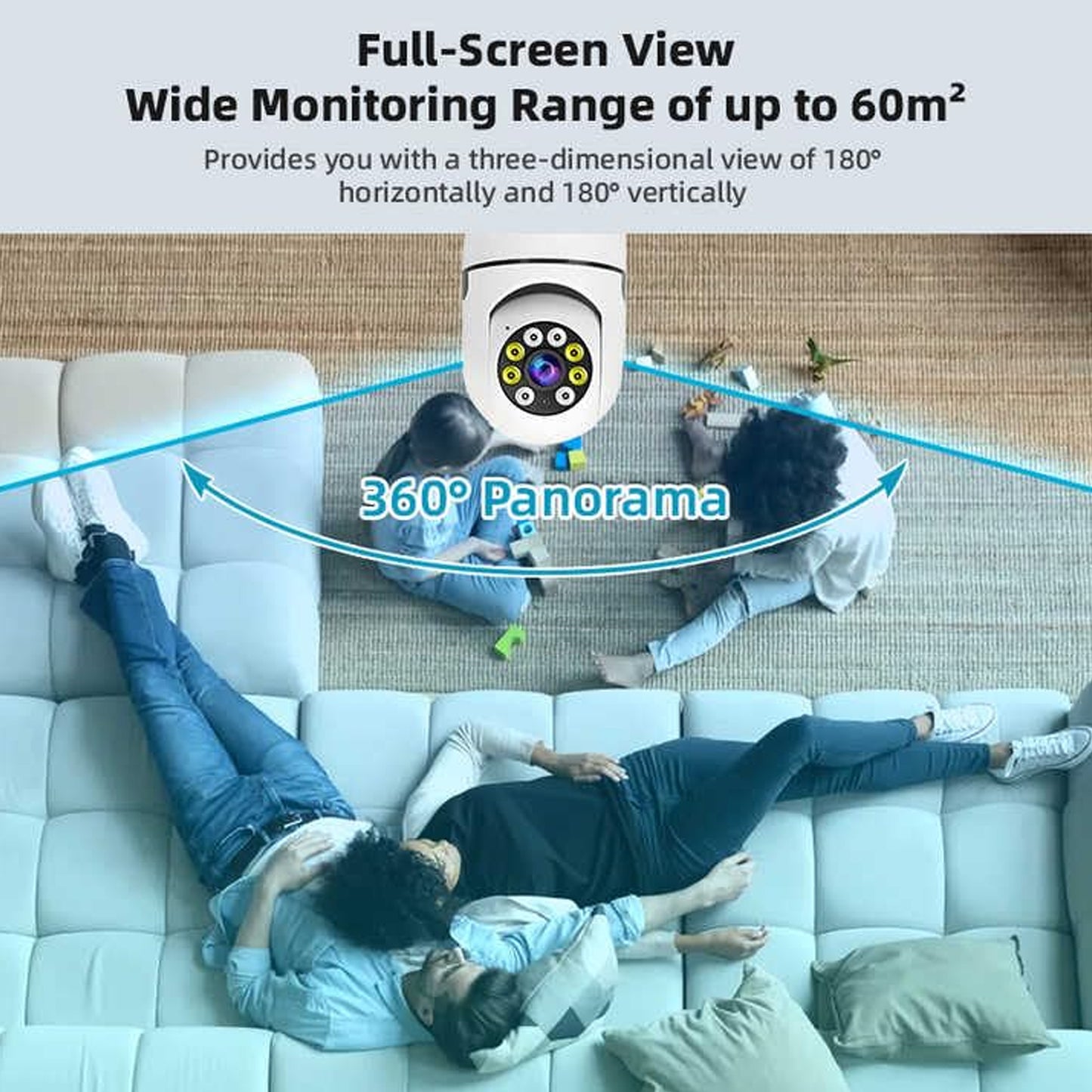 V380 Pro Fisheye 360 Degree Panoramic Wireless Wifi Ip Cctv Security Camera (Pack Of 1) - Happy Price - Image 5