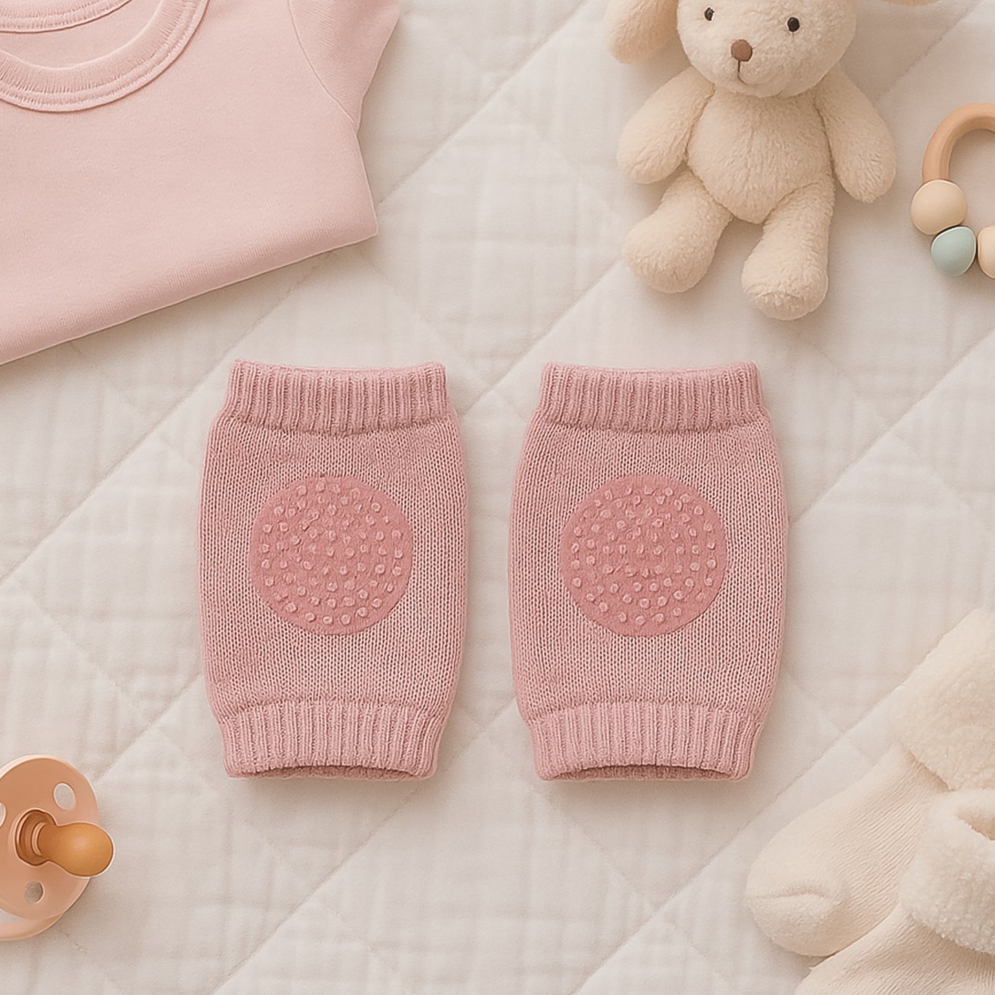 Pink Toddler Wool Knit Leg Warmer (Knee Guard) - Happy Price - Image 6