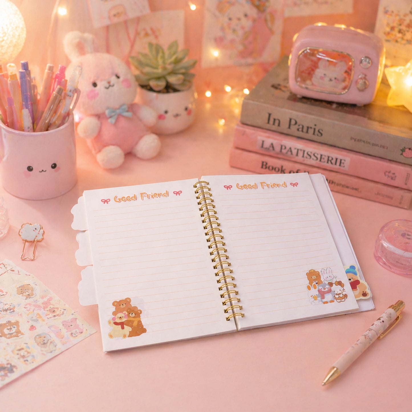 Cute Cartoon Spiral Notebook Diary 1 Pc, Lined Pages 54x196 MM - Great Price - Image 3