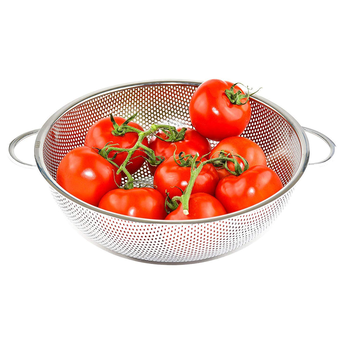 Stainless Steel Colander With Handle Large Metal Mesh Basket Strainer For Pasta Spaghetti Berry Veggies Fruits Kitchen Food Colander Dishwasher Safe (1 Pc 25.5 Cm) - Happy Price - Image 6