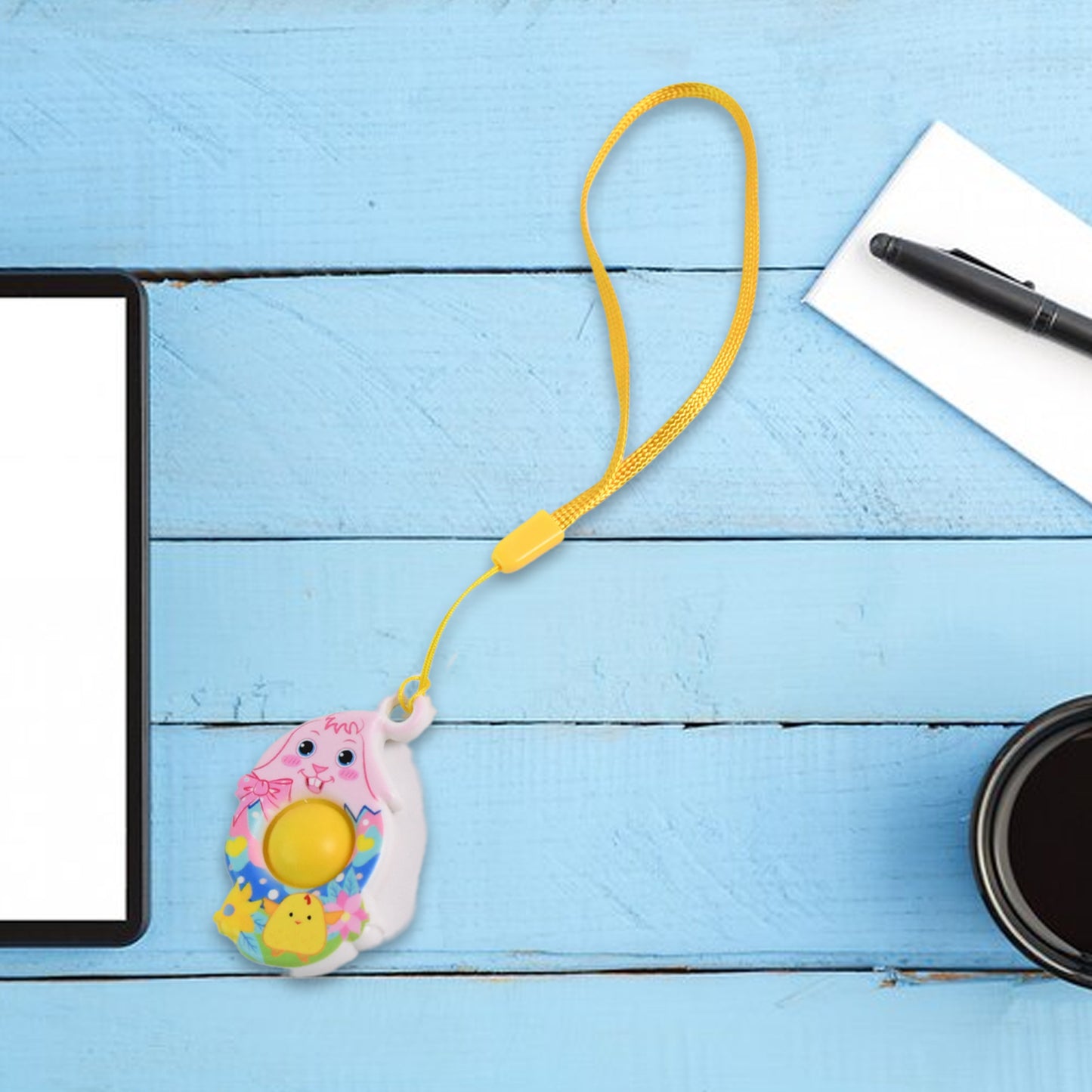 Mini Cartoon Chick-shaped Push Pop Fidget Toy With Hanging Strap (1 Pc) - Happy Price - Image 5