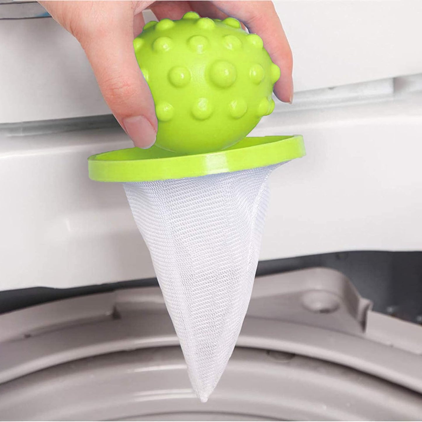 Reusable Washing Machine Floating Cylindrical Shape Lint Mesh Bag ( 1 Pc) - Happy Price - Image 2