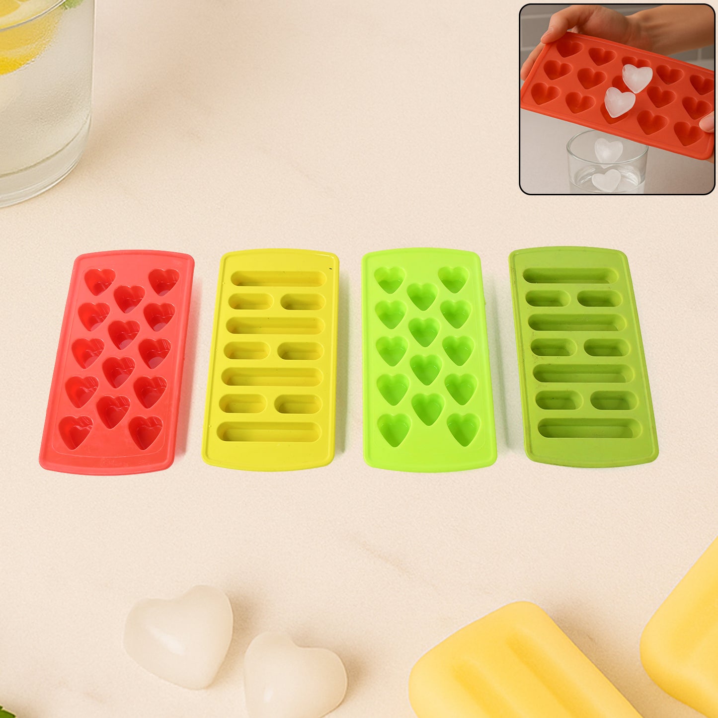 Plastic Ice Cube Tray Set (4 Pc) - Happy Price - Image 7