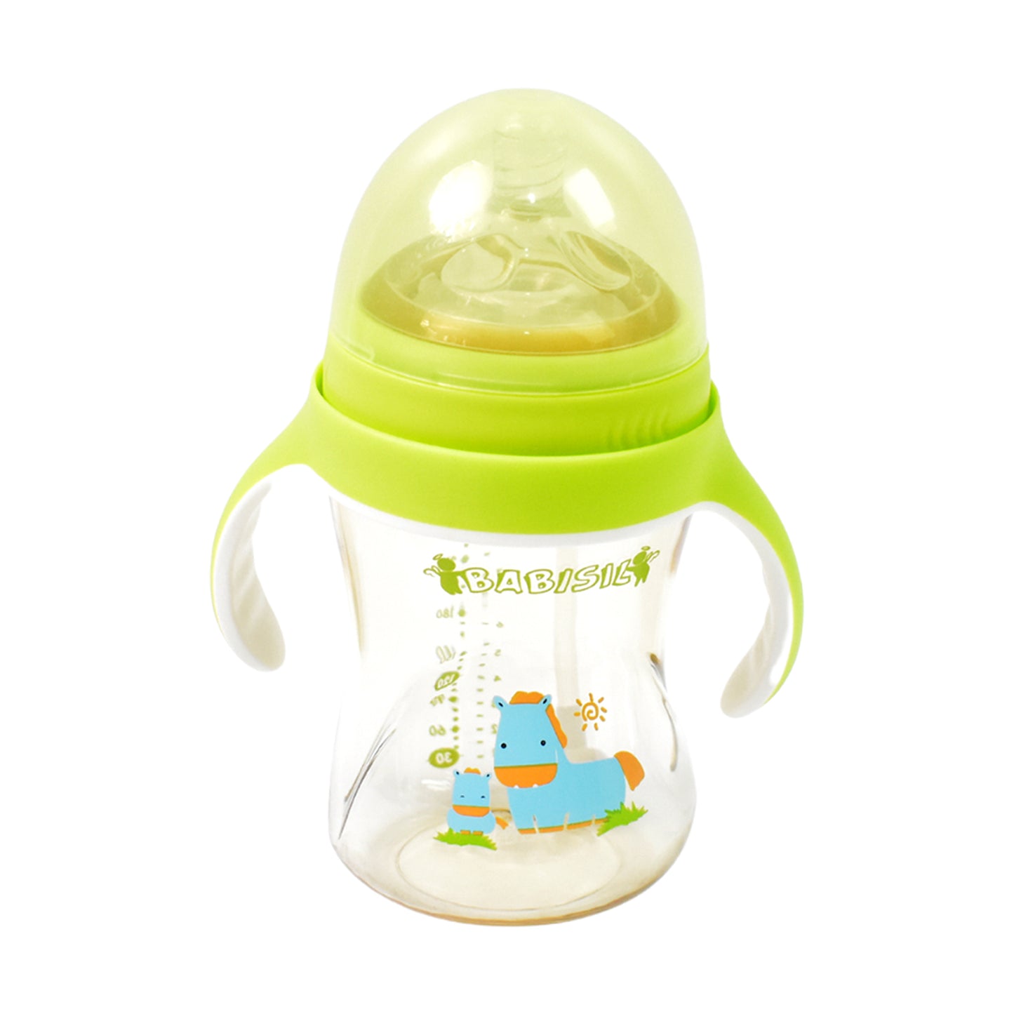 Plastic Baby Feeding Bottle With Handles Straw (300 Ml 1 Pc) - Happy Price - Image 4