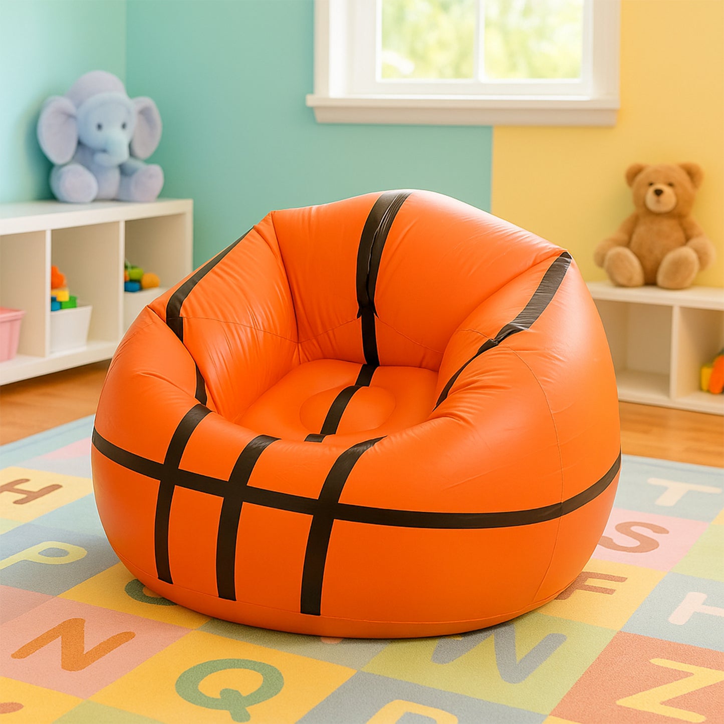 Inflatable Football Chair - Portable Soccer Ball Sofa for Adults & Kids (110cm x 85cm) - Happy Price - Image 4
