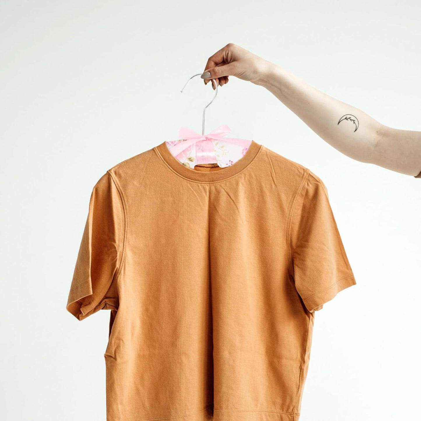 Floral Padded Clothes Hanger (1 Pc) - Satin Finish, Gentle on Delicates - Happy Price - Image 5