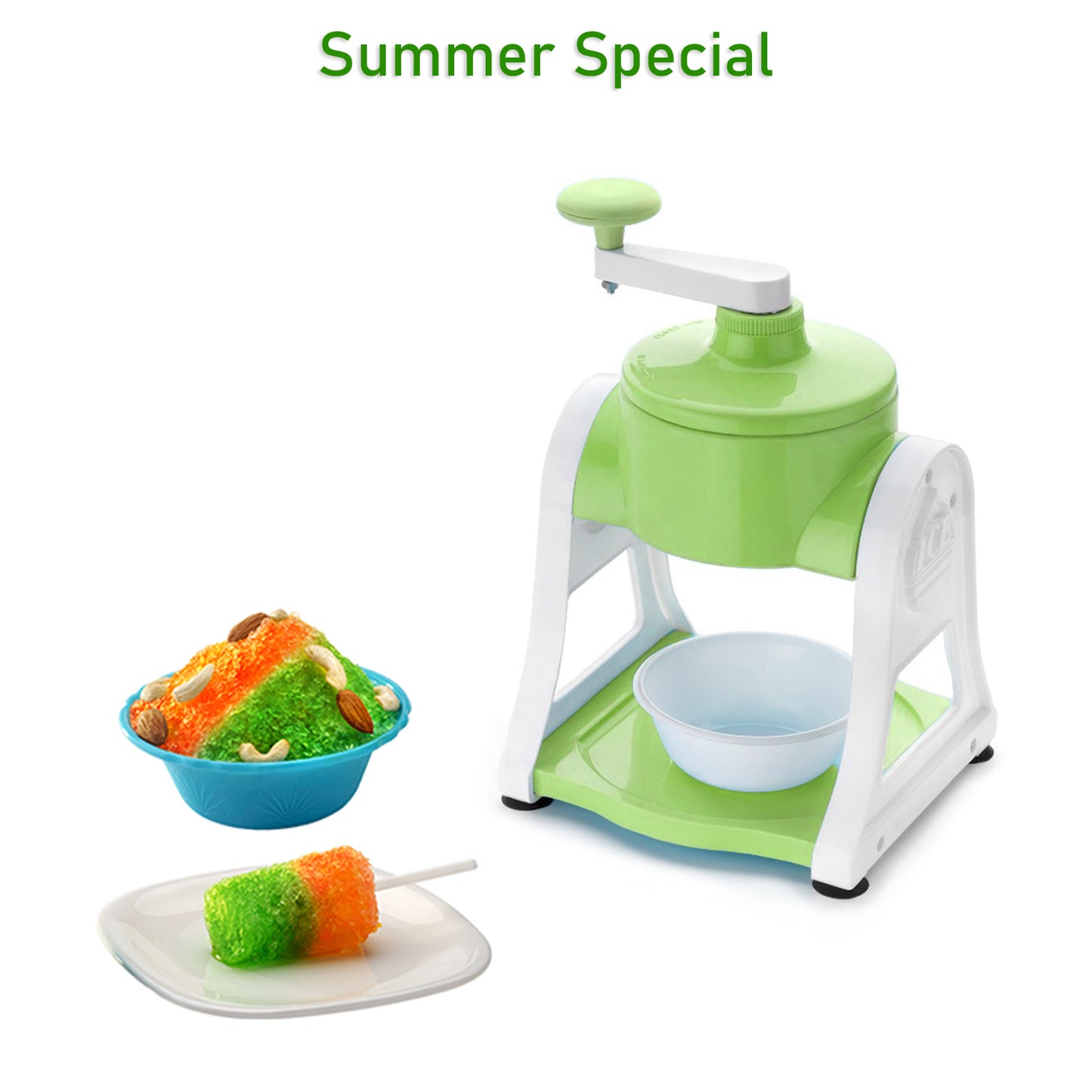 Ice Gola Maker Ice Snow Maker Machine Ice Crusher Indoor Outdoor Manual With Steel Blade Antislip Grip - Happy Price - Image 3