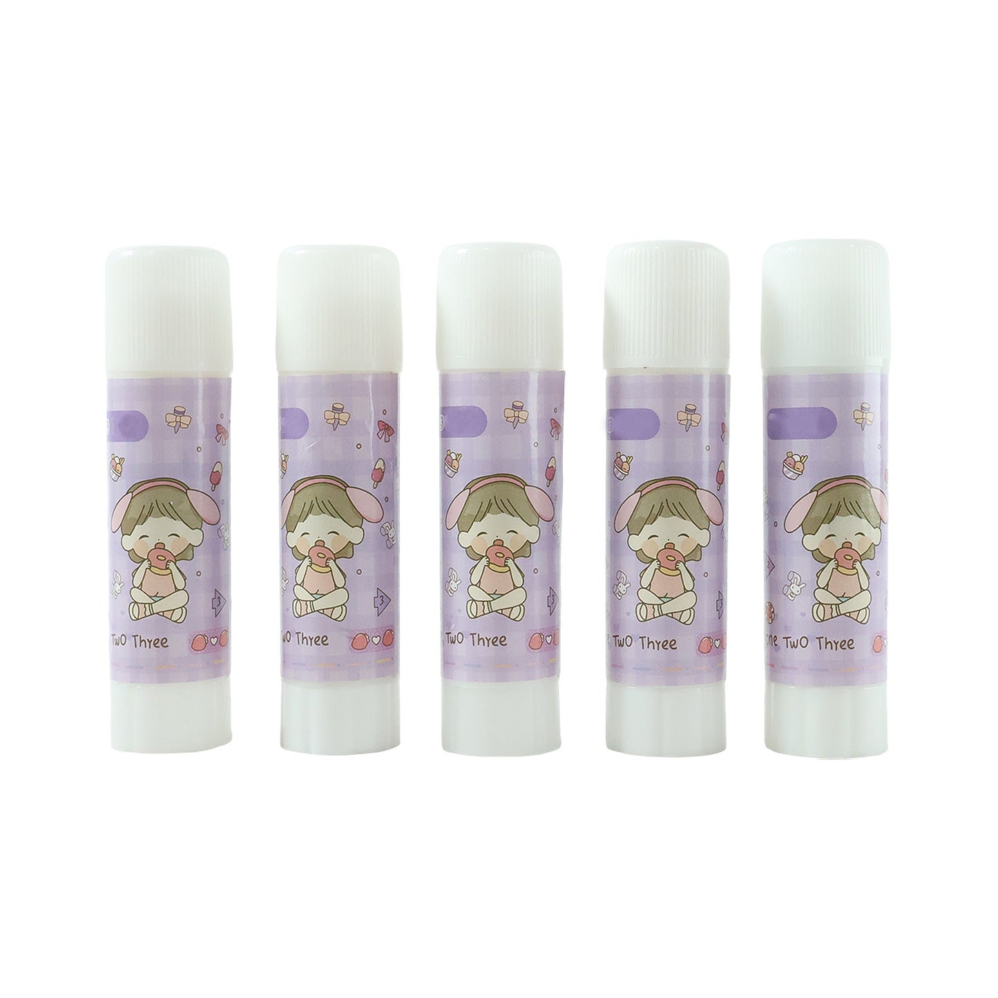 Cartoon Glue Sticks - Pack of 5 for School & Craft - Happy Price - Image 4