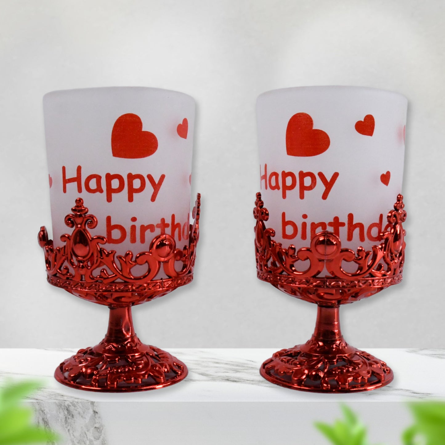 Tealight Holder Stylishly Shaped Candle Diya Stand Plastic Beautiful Design Festival (2 Pc Mix Design) - Happy Price - Image 5