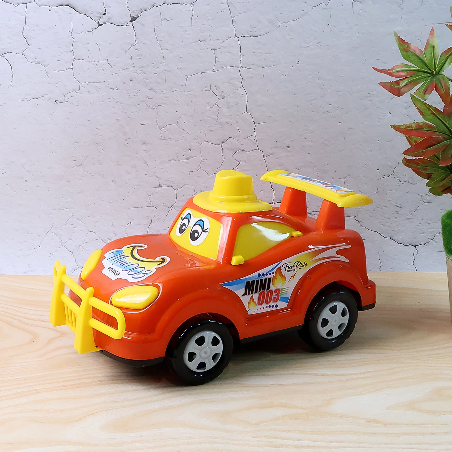 Funwoods Friction-Powered Cartoon Car Toy - 1 Pc, Battery-Free Push & Go Vehicle - Happy Price - Image 3
