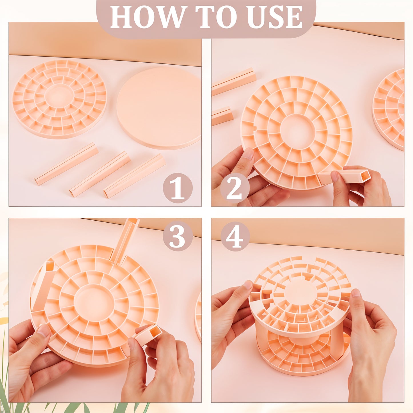 Rotating Makeup Brush Holder Stand (1 Pc) - Happy Price - Image 3