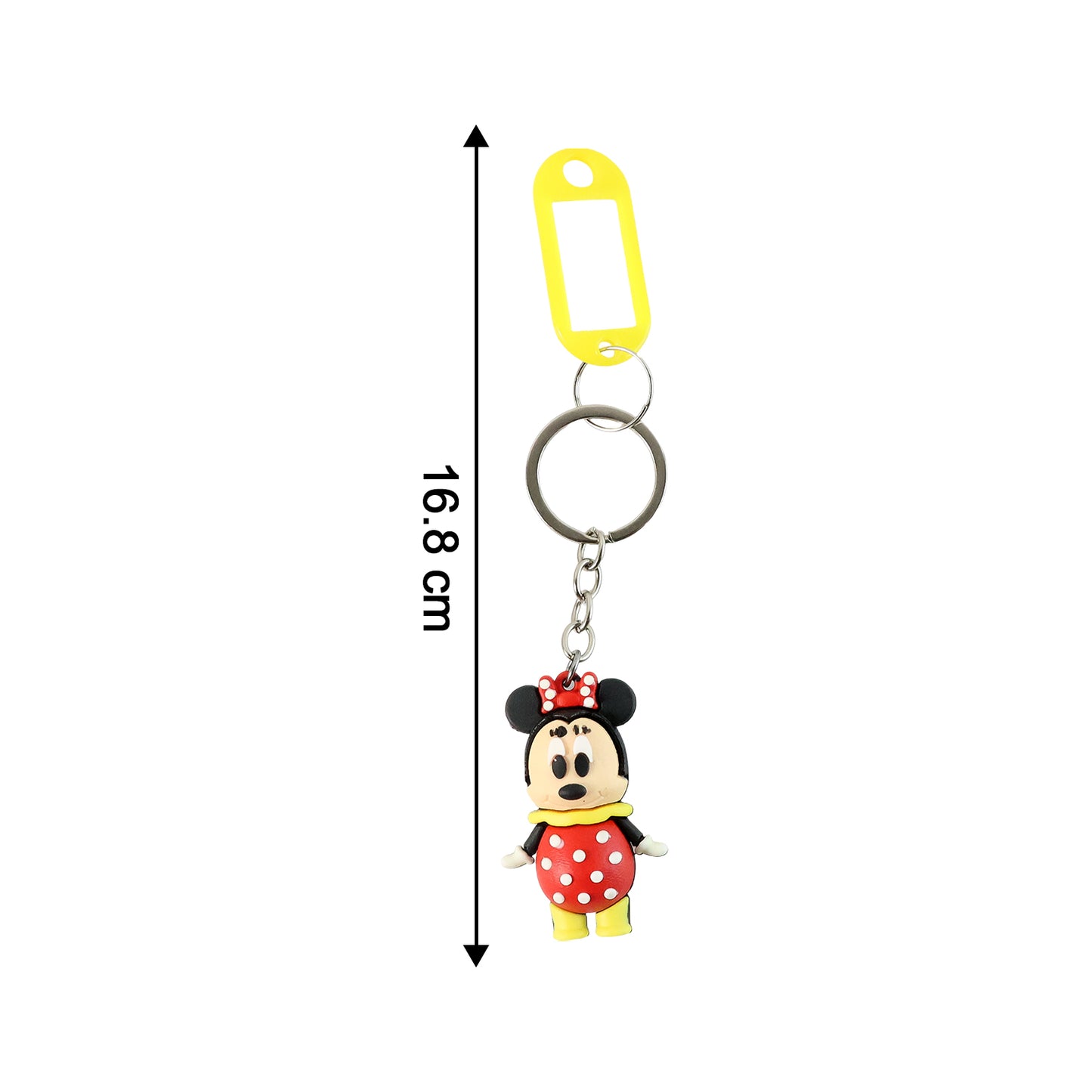 Cute Cartoon Character Keychain with Name Tag - 1 Pc Assorted Design - Happy Price - Image 6