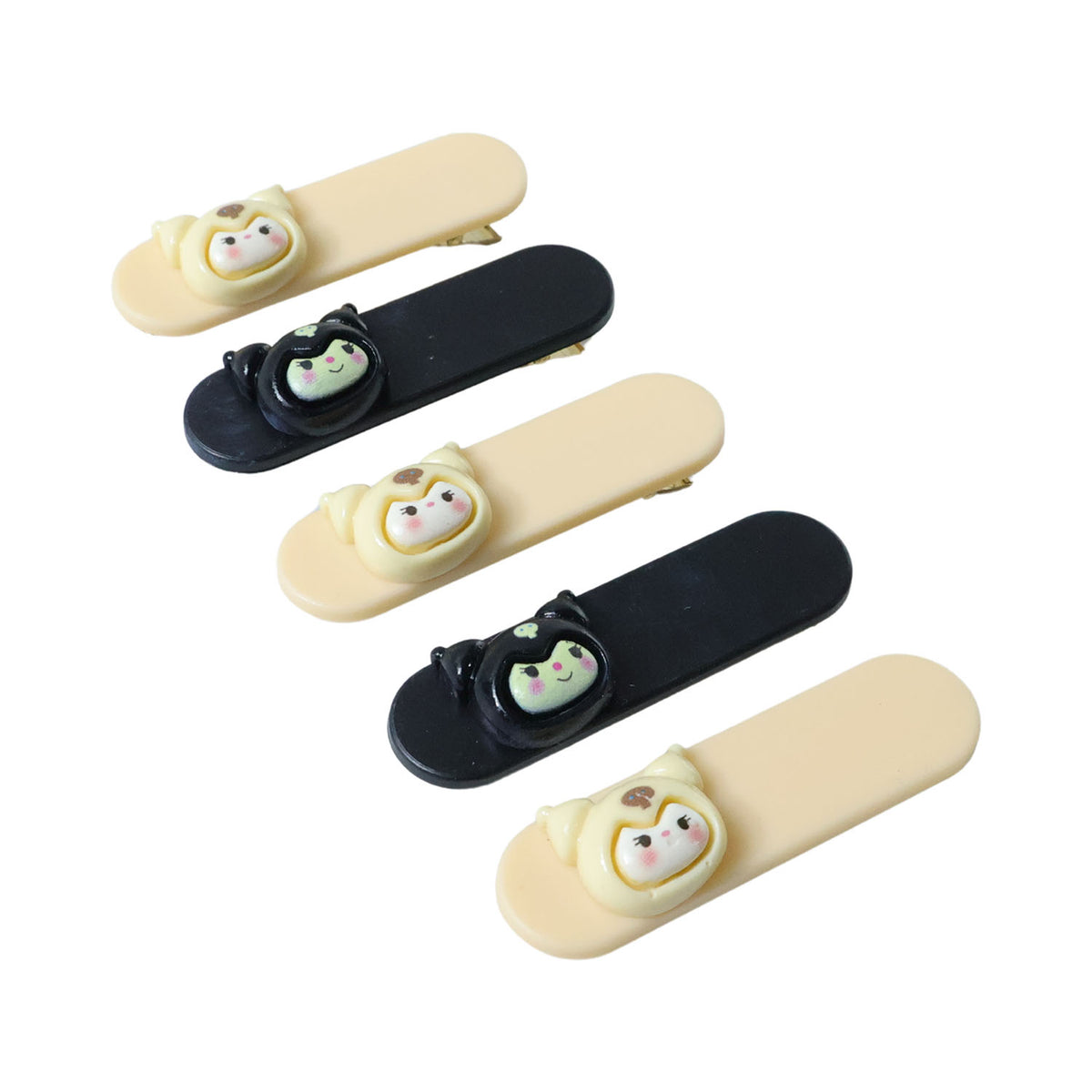 Cute Cartoon Hair Clips for Girls - 5 Pc Set - Happy Price - Image 4