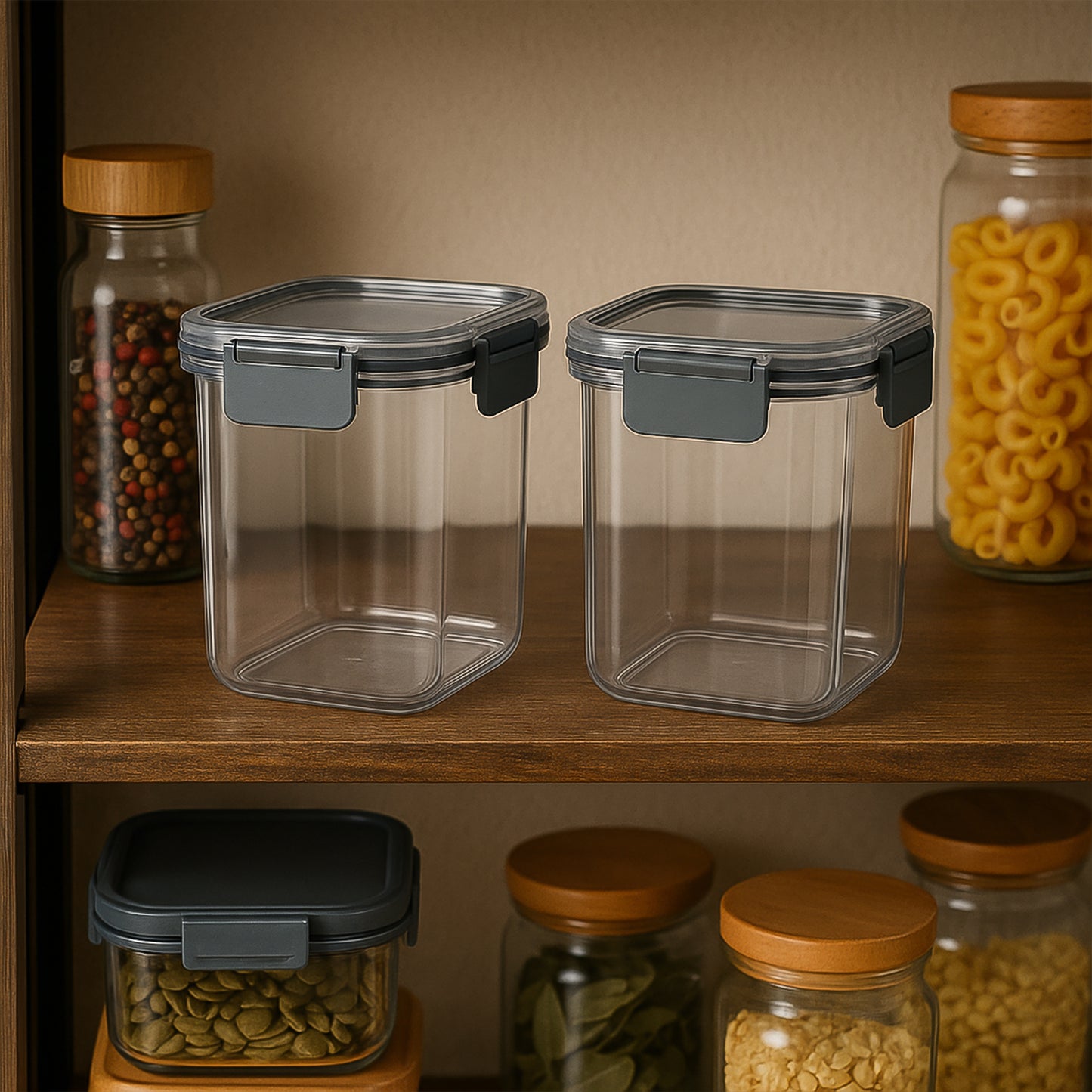 Apex Press N Lock Airtight Food Storage Container Set (2pc900ml) Approx - Happy Price - Image 5