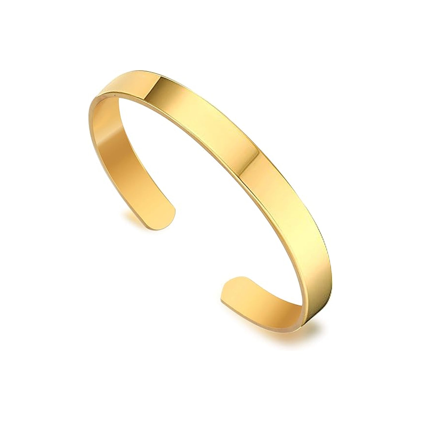 Gold Finish Open Cuff Bracelet Kada for Men & Women (1 Pc) - Happy Price - Image 4