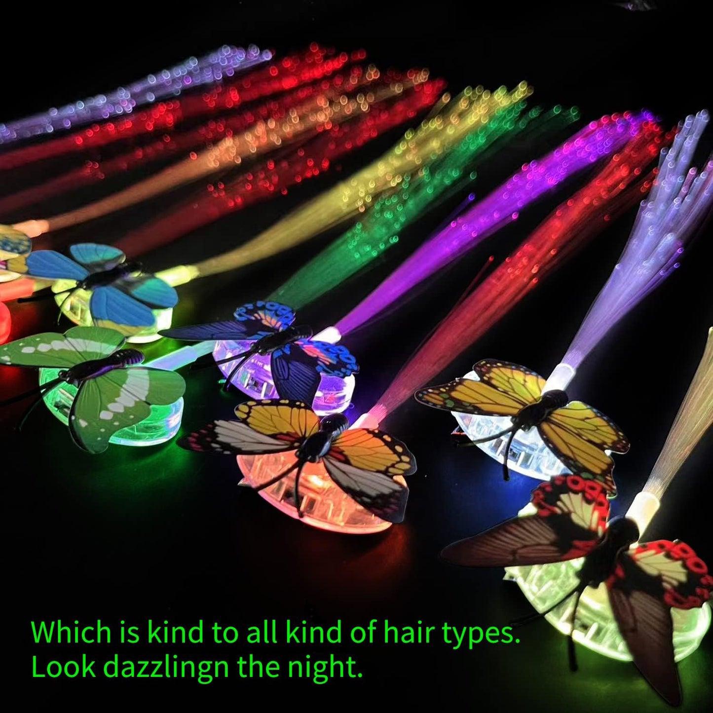 Led Butterfly Hair Braid Clip (Mix Color 1 Pc) - Happy Price - Image 7
