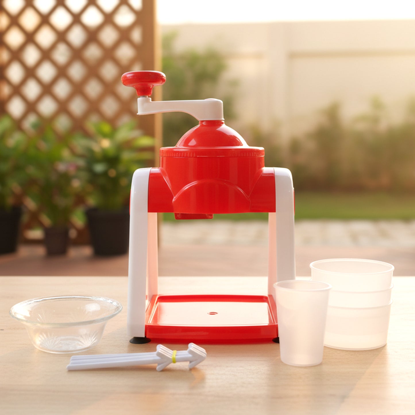 Manual Gola Maker - Red, Portable Ice Slush Machine - Great Price - Image 3
