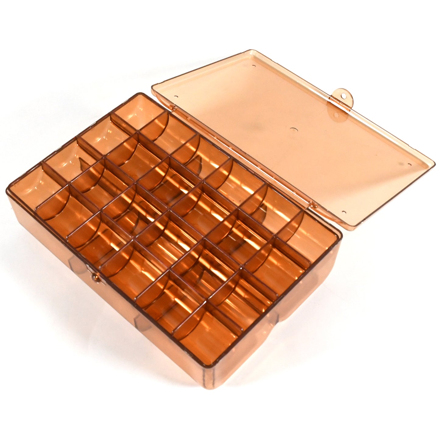 2 Layer Acrylic Jewelry Storage Box Dustproof Earring Box Storage Box Portable Nail Art Storage Case 24-grid Small And 6-grid Big Case Makeup Vanity Box (1 Pc 30 Compartment) - Happy Price - Image 4