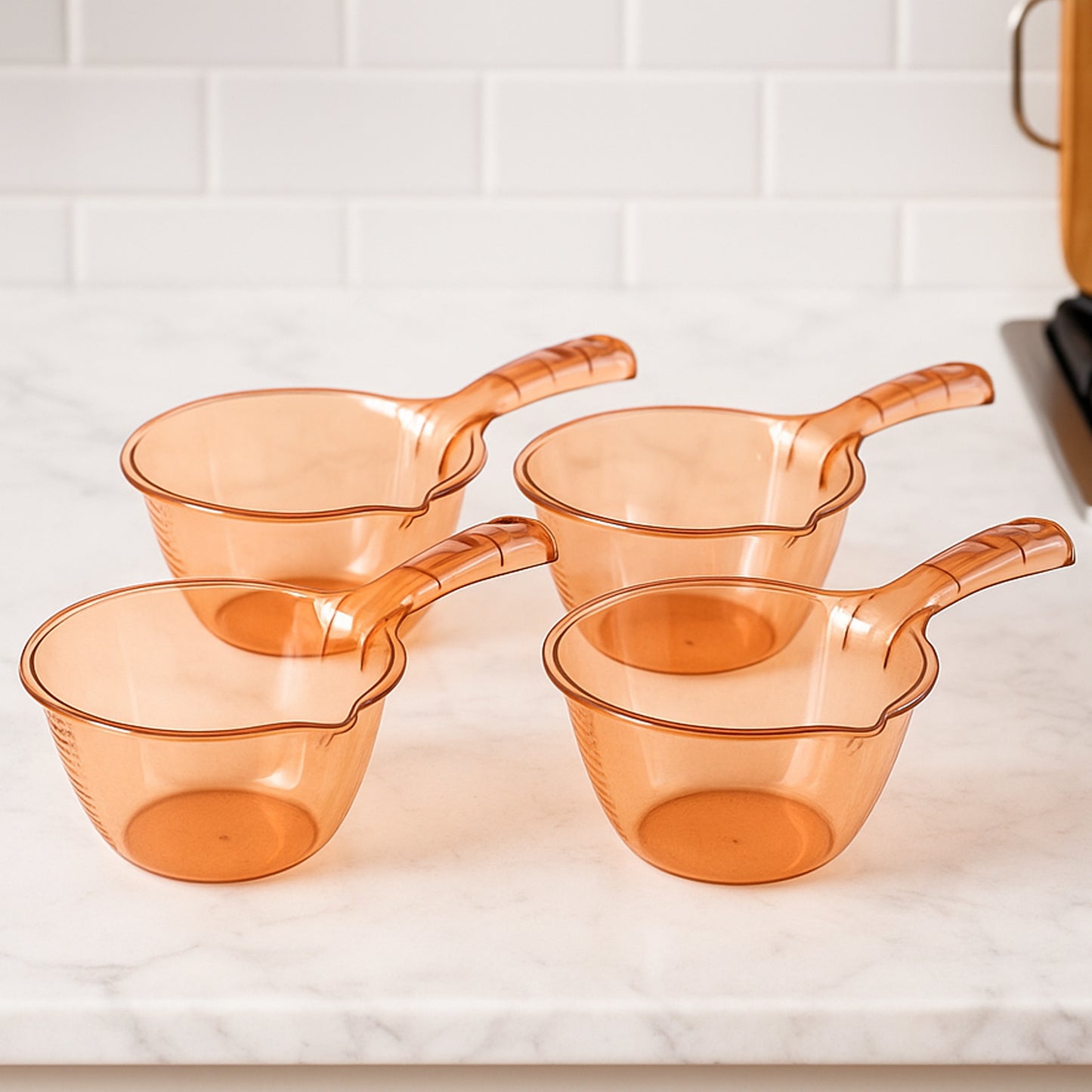Set of 4 Multipurpose Kitchen Bowls (1100 ML Each) with Strainer and Handle - Happy Price - Image 2