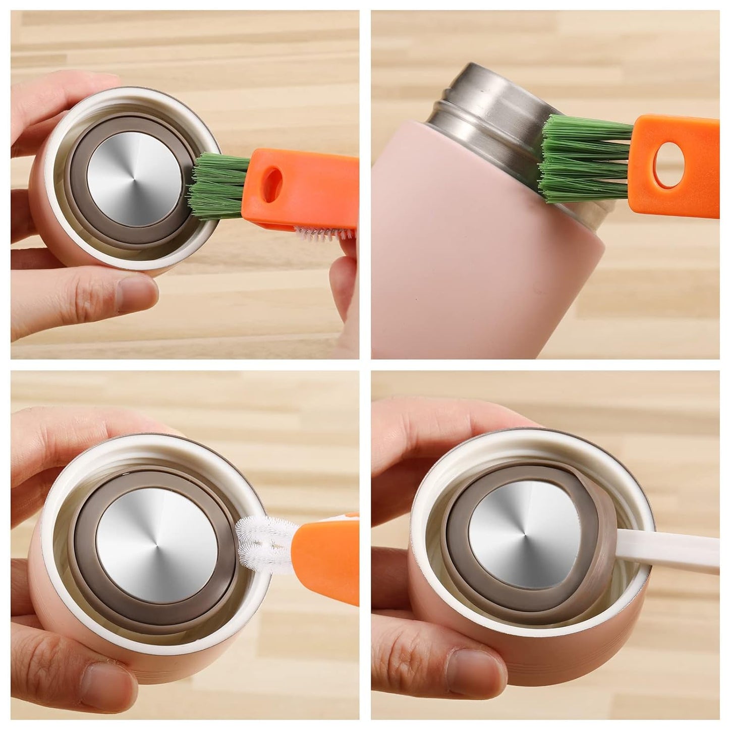 3-in-1 Multifunctional Cleaning Brush for Bottles & Lids (1 Pc) - Happy Price - Image 3