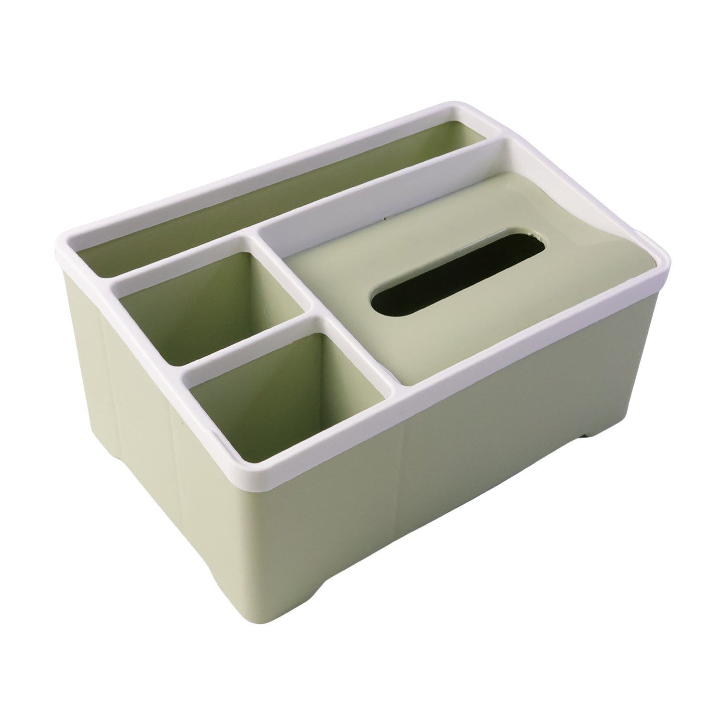 Multipurpose Compartment Storage Box with Tissue Holder - 1 Pc - Happy Price - Image 4
