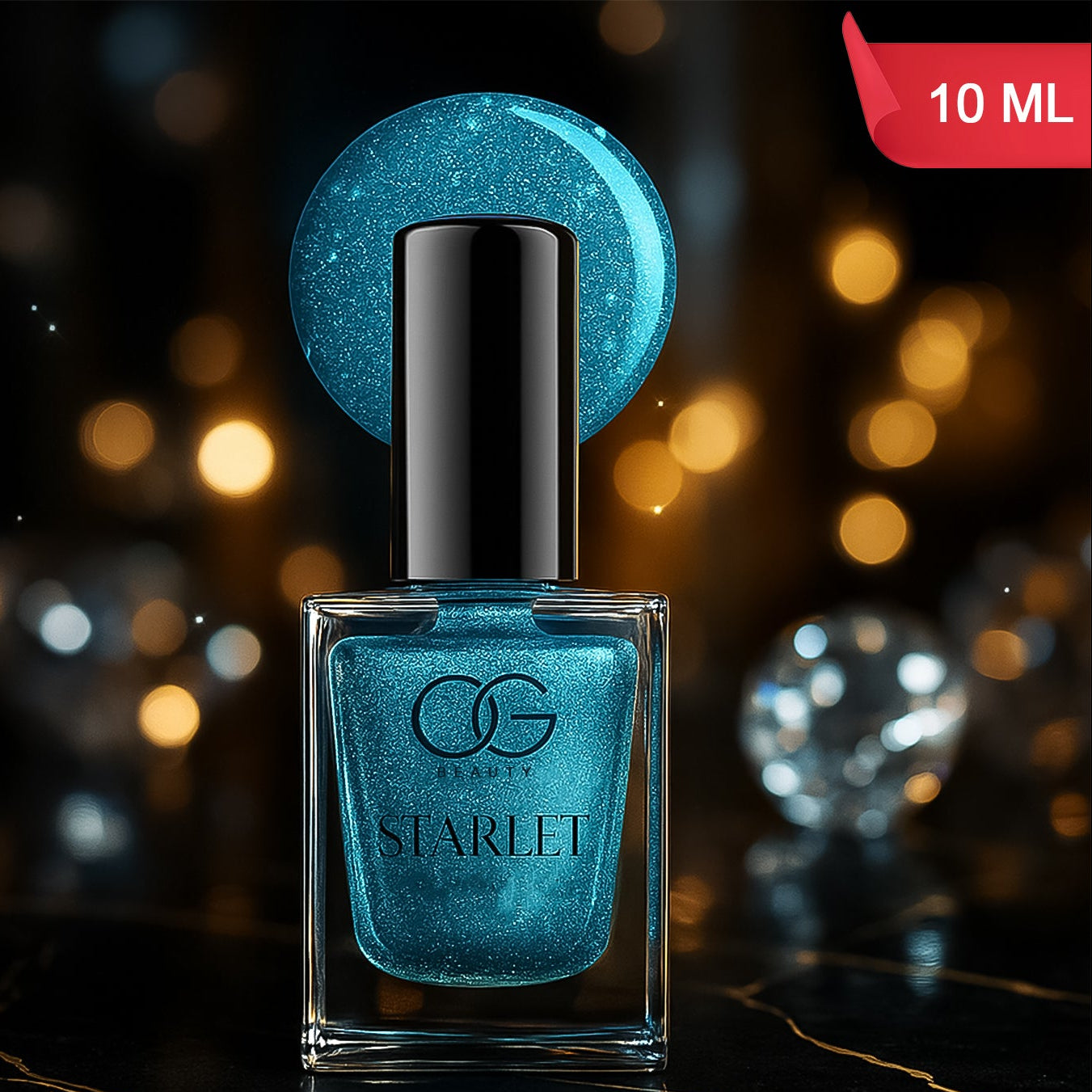 Aqua Bluebell Glitter Nail Paint - 10 ML, 1 Pc - Happy Price - Image 1