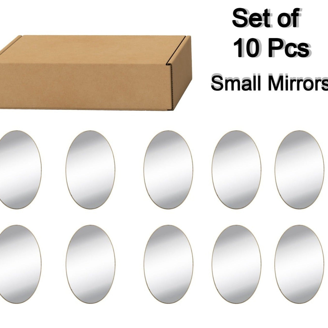 Small Oval Frame Less Mirror Wall Sticker For Dressing - Happy Price - Image 1