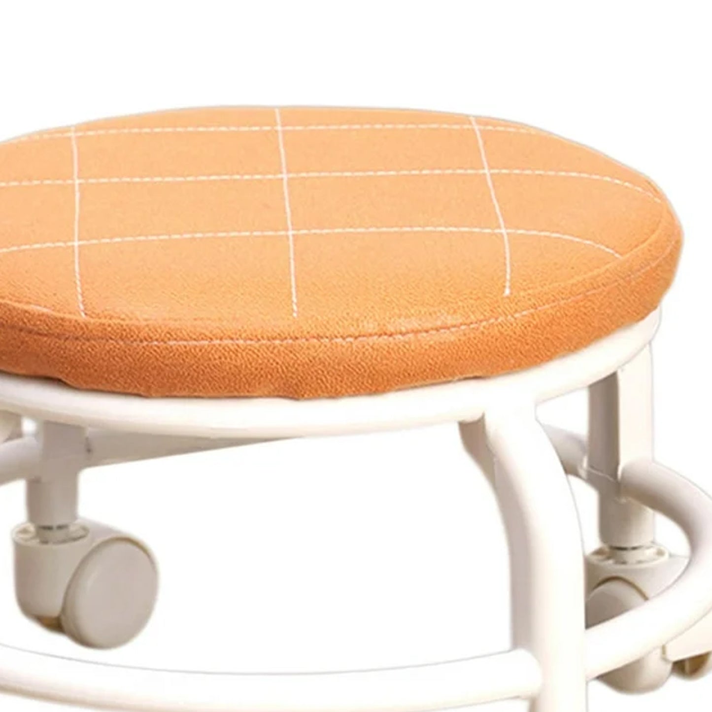 Roller Seat Stool Low Height Rolling Stool Multifunctional Small Household Movable Mini Stool Pulley Wheel Stool For Garage Home Library (1 Pc) - Happy Price - Image 6