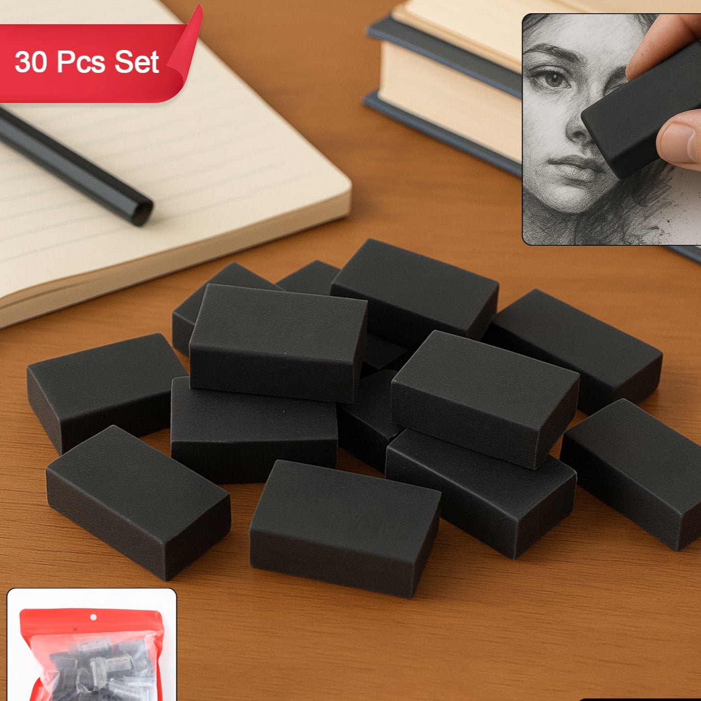 Fancy Stylish Eraser (30 Pc Mix Design) - Happy Price - Image 1