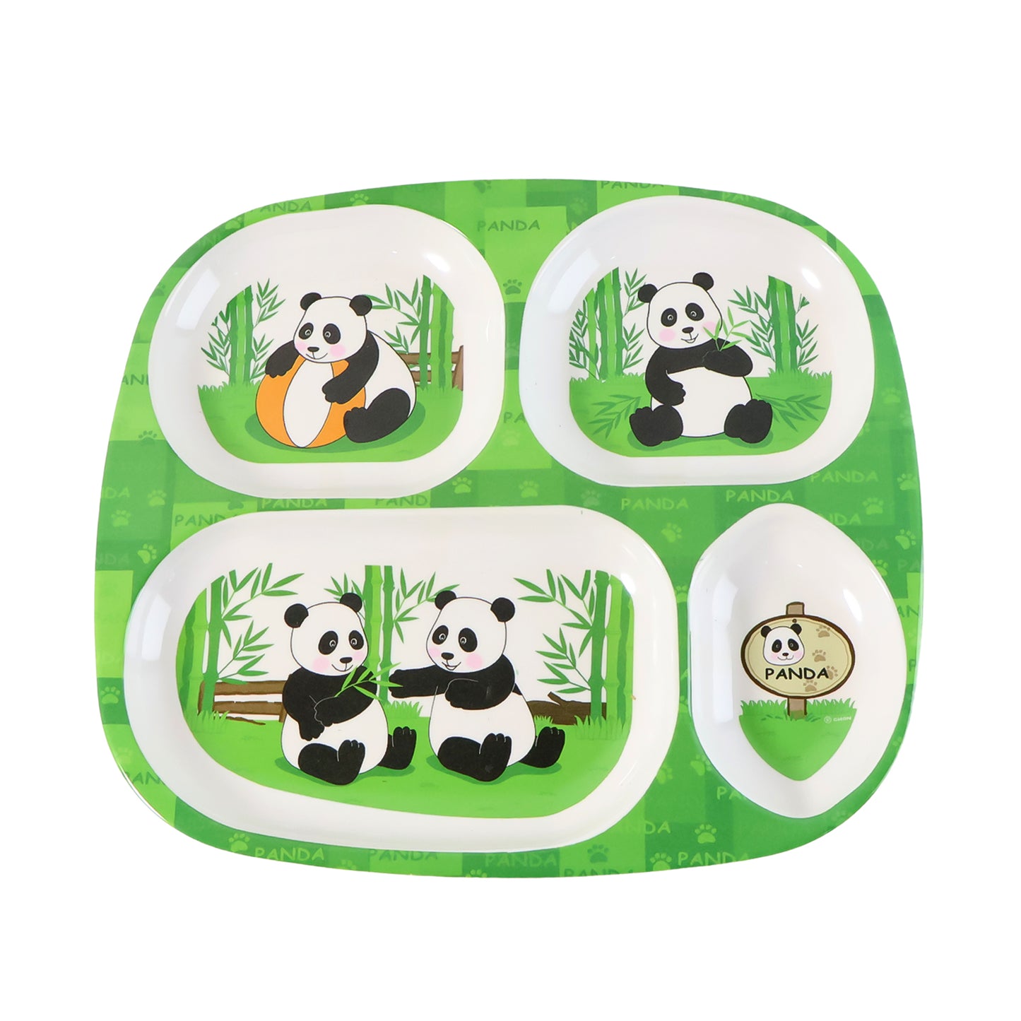 Kids 4-Compartment Melamine Partition Plate (1 Pc, 24x22 Cm) - Happy Price - Image 4