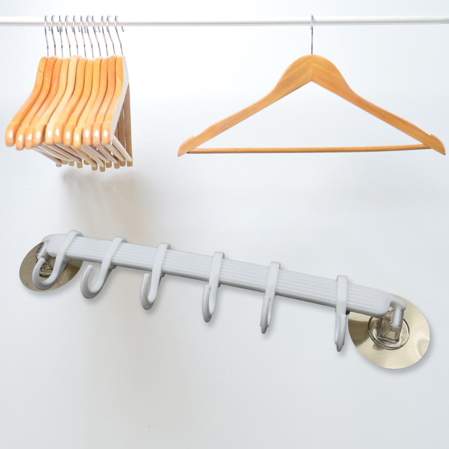 1 Pc Wall Mounted Towel Holder - Adhesive Hook for Bathroom & Kitchen - Happy Price - Image 4