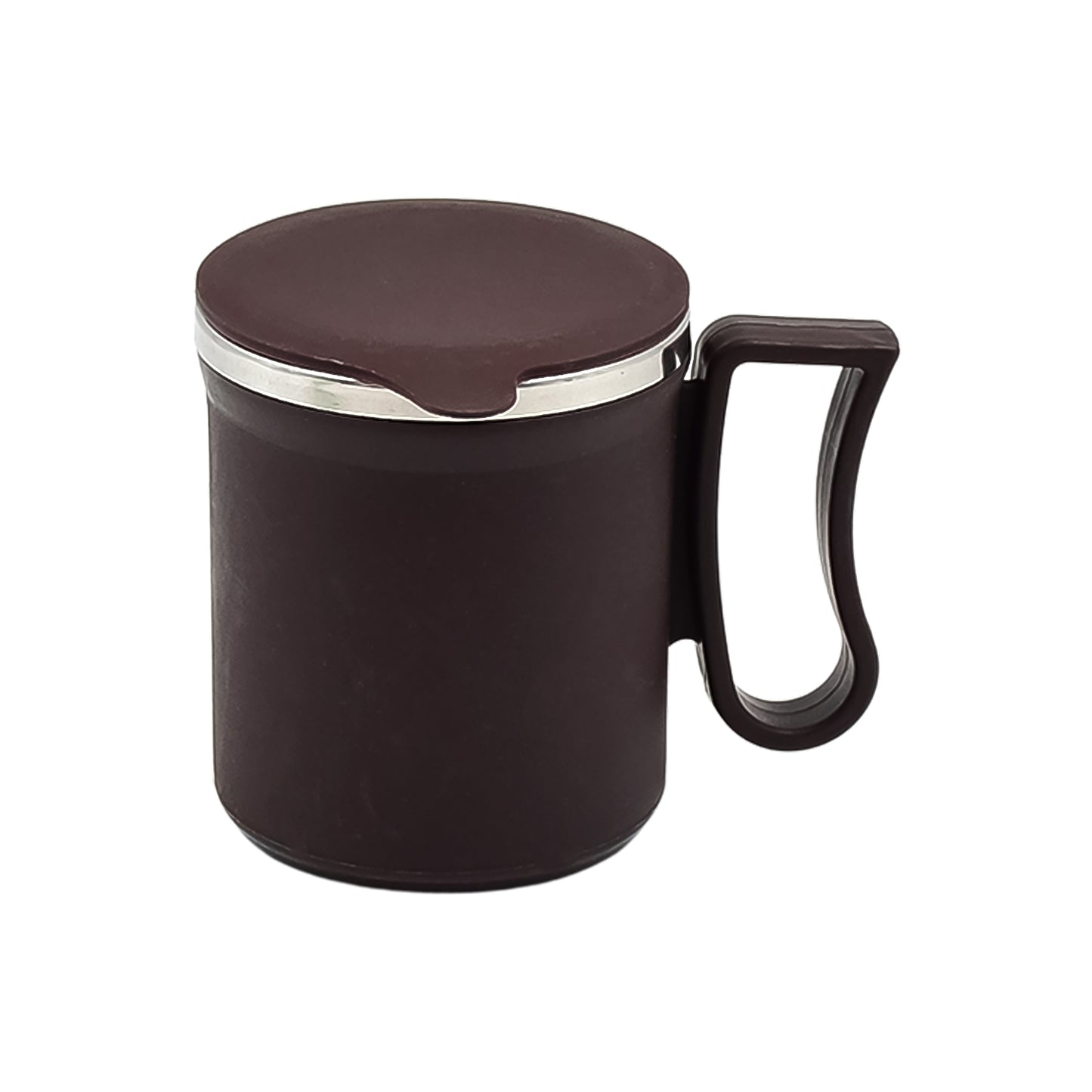 Coffee Mug With Lid And Handle-plastic Covered Stainless Steel Mug (Random Color Approx 200 Ml) - Happy Price - Image 4