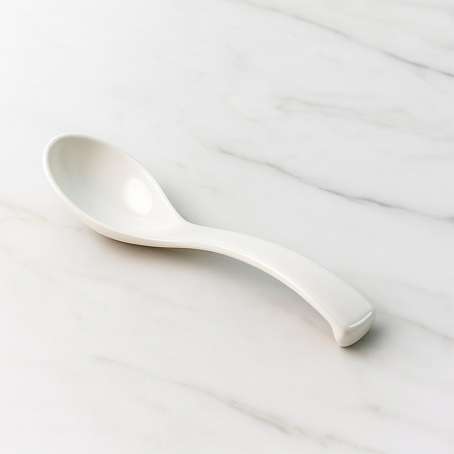 White Plastic Soup Spoon - Deep Bowl, 1 Pc - Happy Price - Image 3