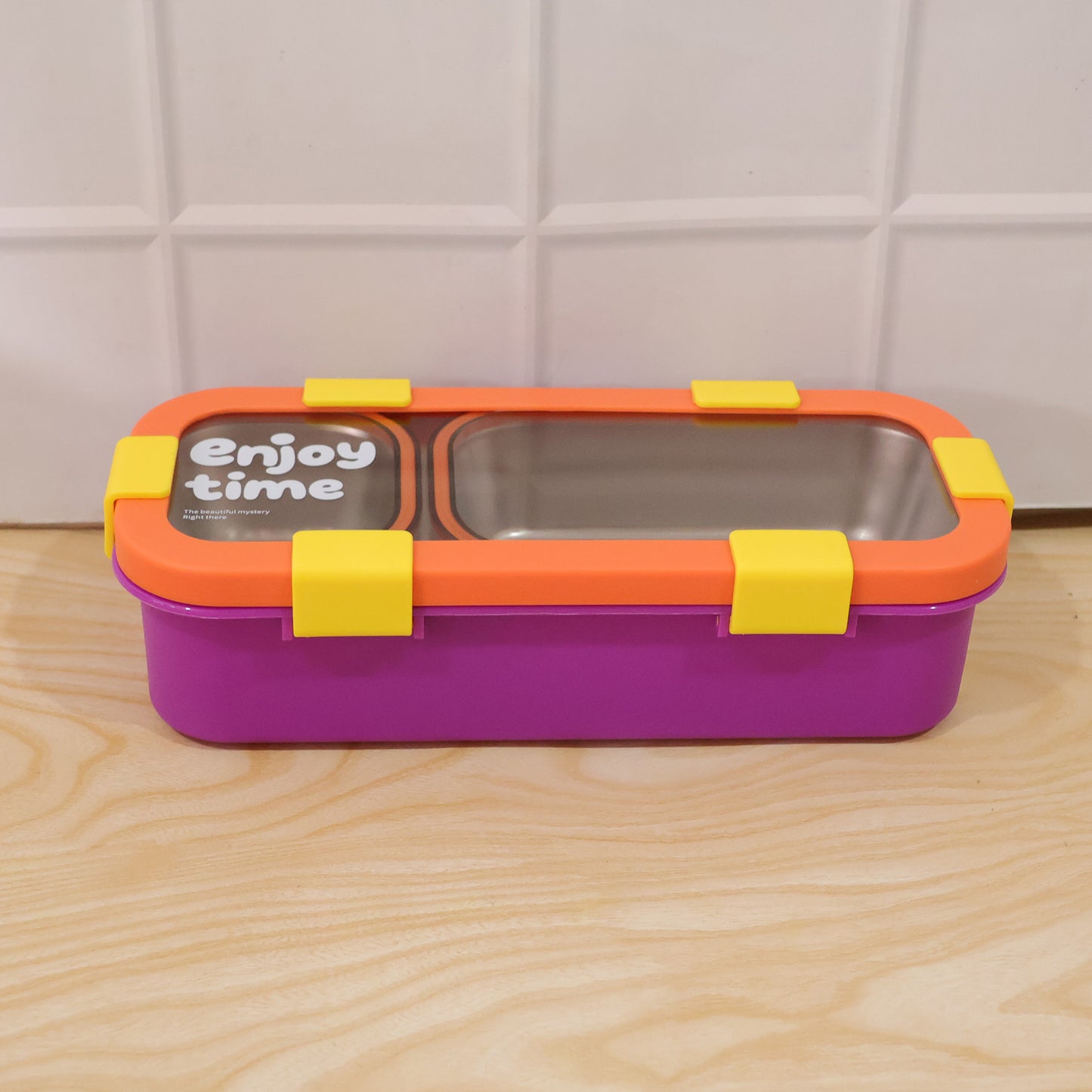Stainless Steel 2 Compartment Lunch Box with Spoon & Fork - Leak-Proof Design - Great Price - Image 7