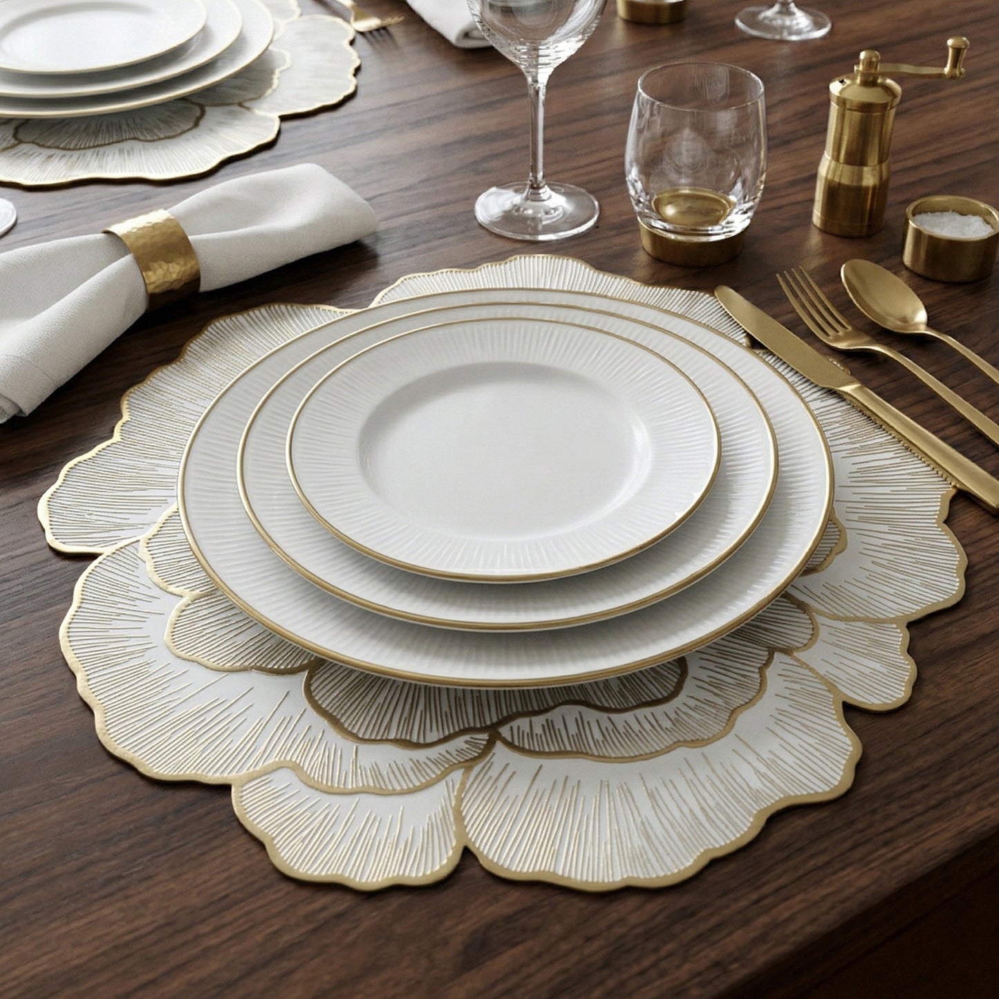 Round Floral PVC Table Mat - 1 Pc, 36x36 Cm - Waterproof Dining Placemat - Great Price - Image 3