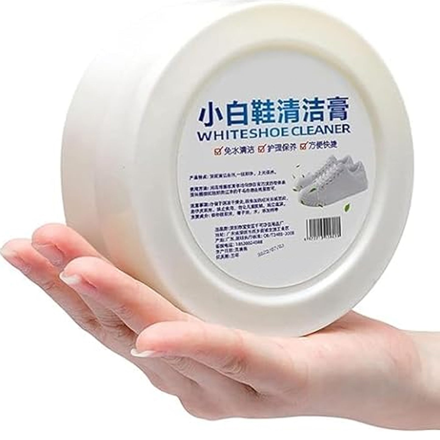 Stain Remover Cleansing Cream For Shoe Polish Sneaker Cleaning Kit Shoe Eraser Stain Remover White Rubber Sole Shoe Cleaner White Shoe Cleaning Cream Stain Remover (120 Gm Approx) - Happy Price - Image 4